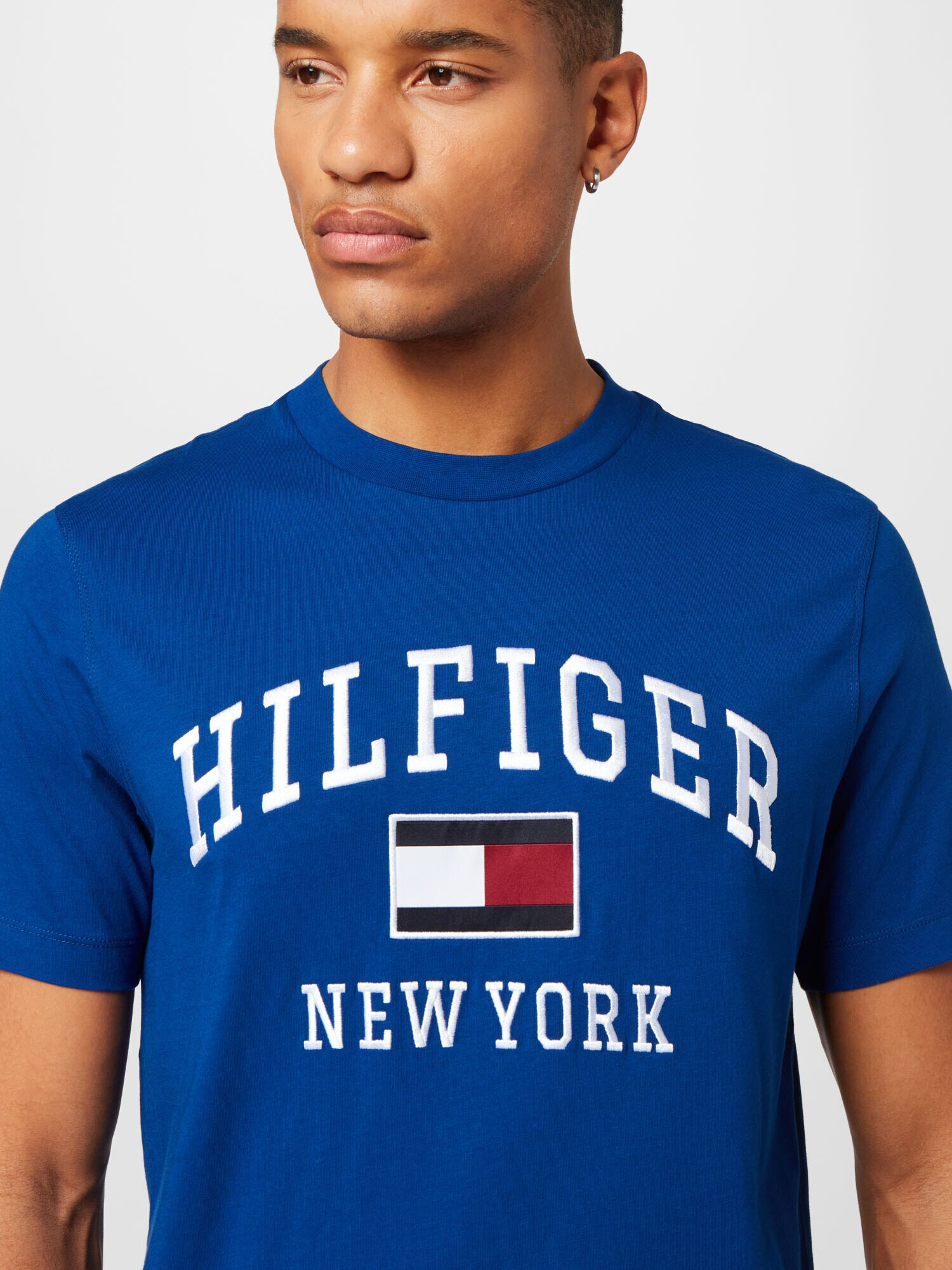 TOMMY HILFIGER Tricou bleumarin / albastru regal / roși aprins / alb - Pled.ro