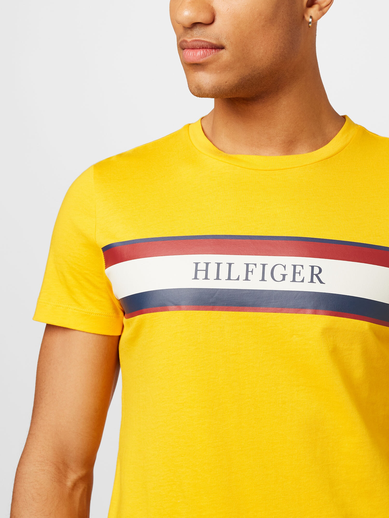 TOMMY HILFIGER Tricou bleumarin / galben citron / roșu / alb - Pled.ro