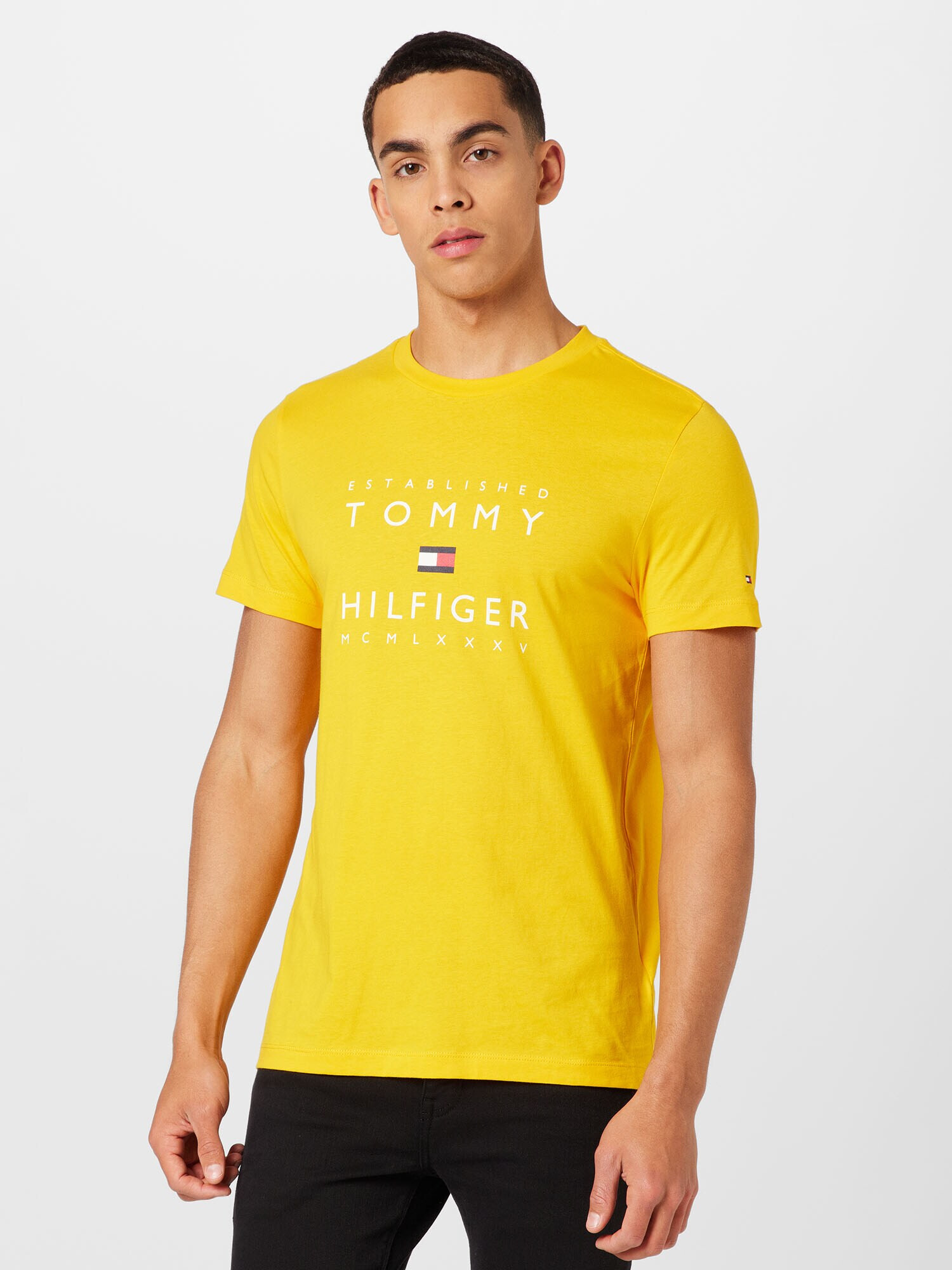 TOMMY HILFIGER Tricou bleumarin / galben / roșu / alb - Pled.ro