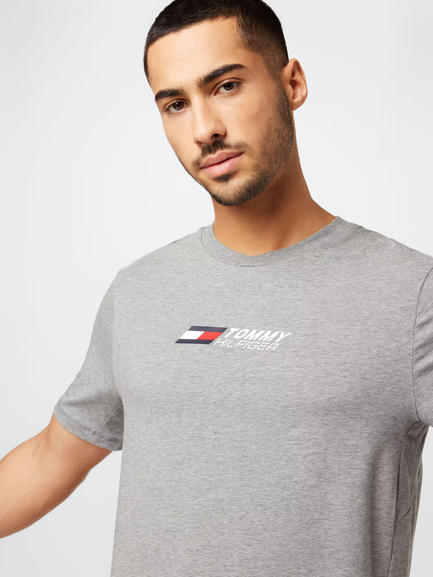 TOMMY HILFIGER Tricou funcțional bleumarin / gri amestecat / roșu / alb - Pled.ro