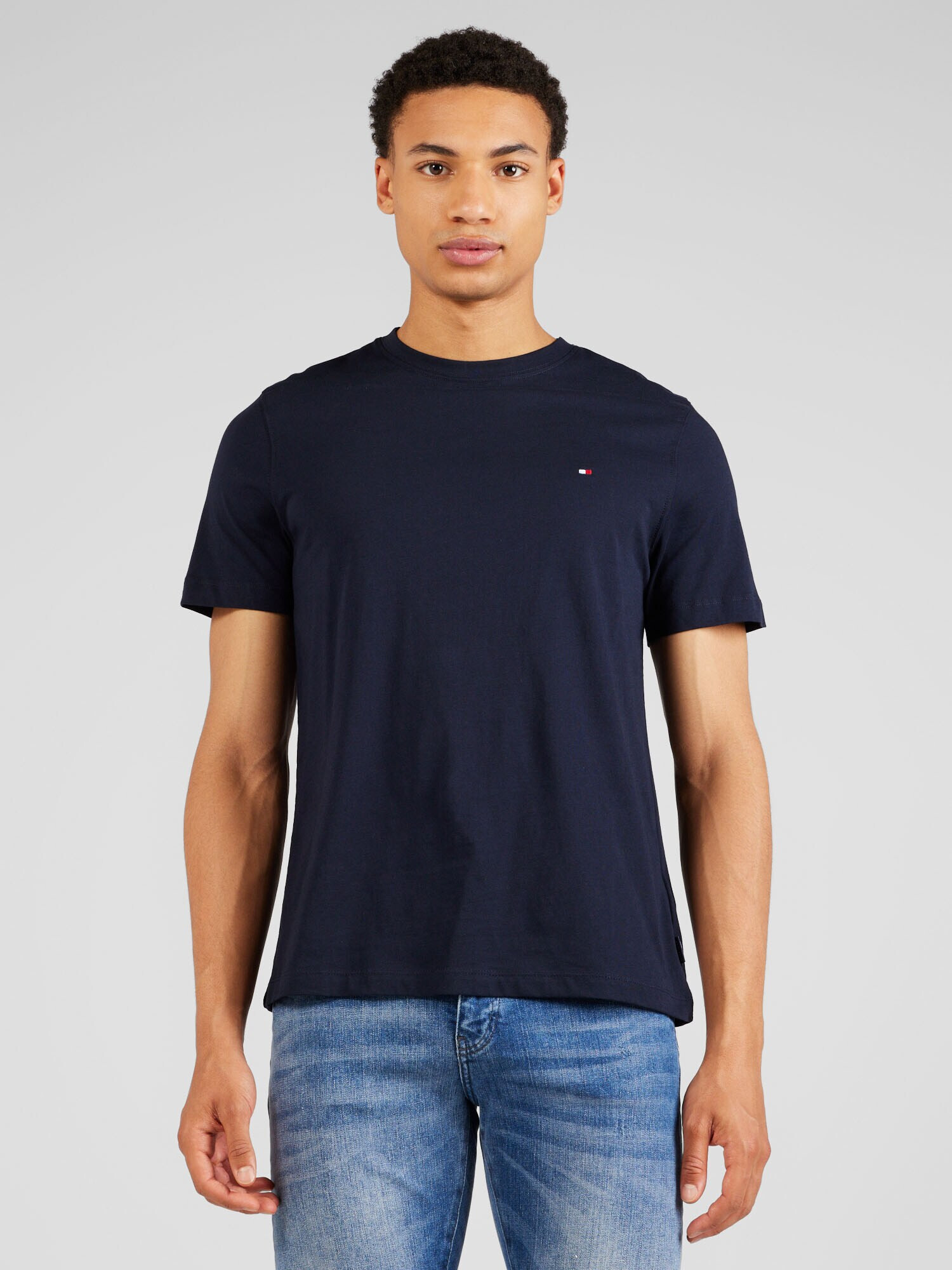 TOMMY HILFIGER Tricou bleumarin / gri închis / roșu / alb - Pled.ro