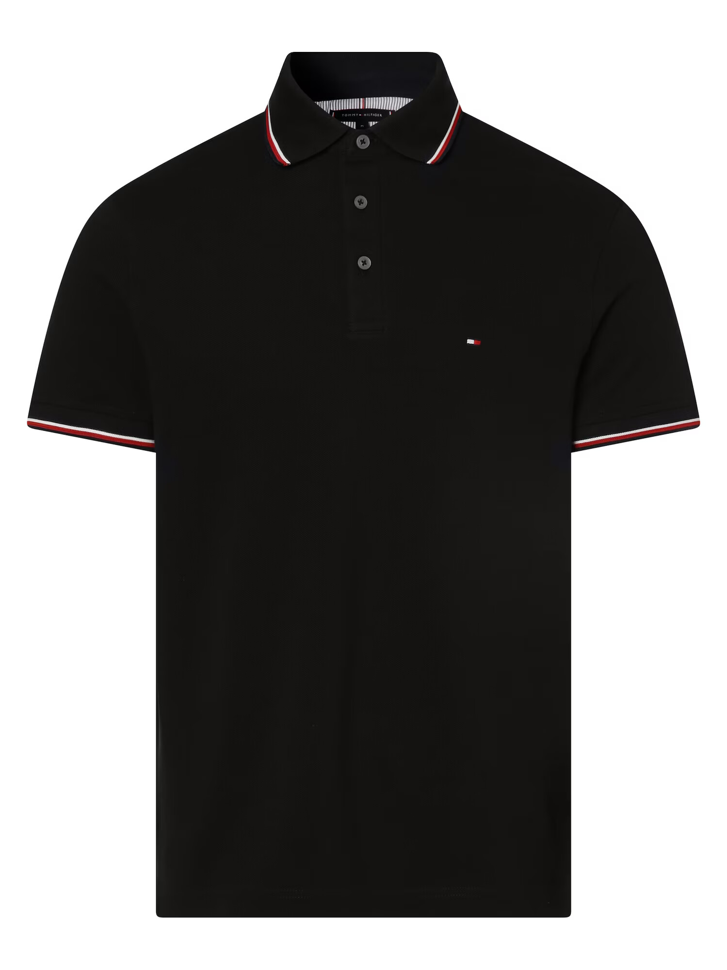 TOMMY HILFIGER Tricou bleumarin / roși aprins / negru / alb - Pled.ro