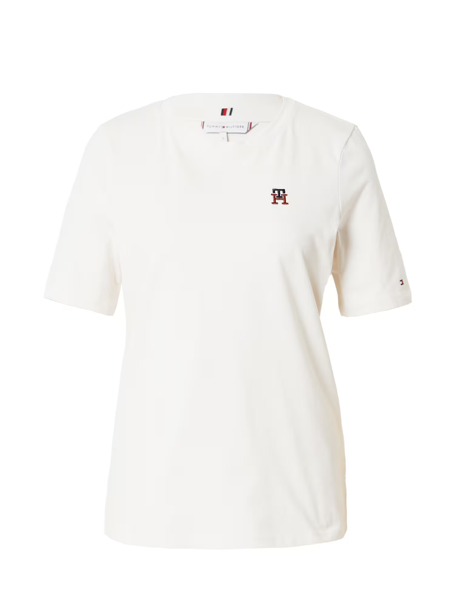 TOMMY HILFIGER Tricou bleumarin / roși aprins / alb - Pled.ro