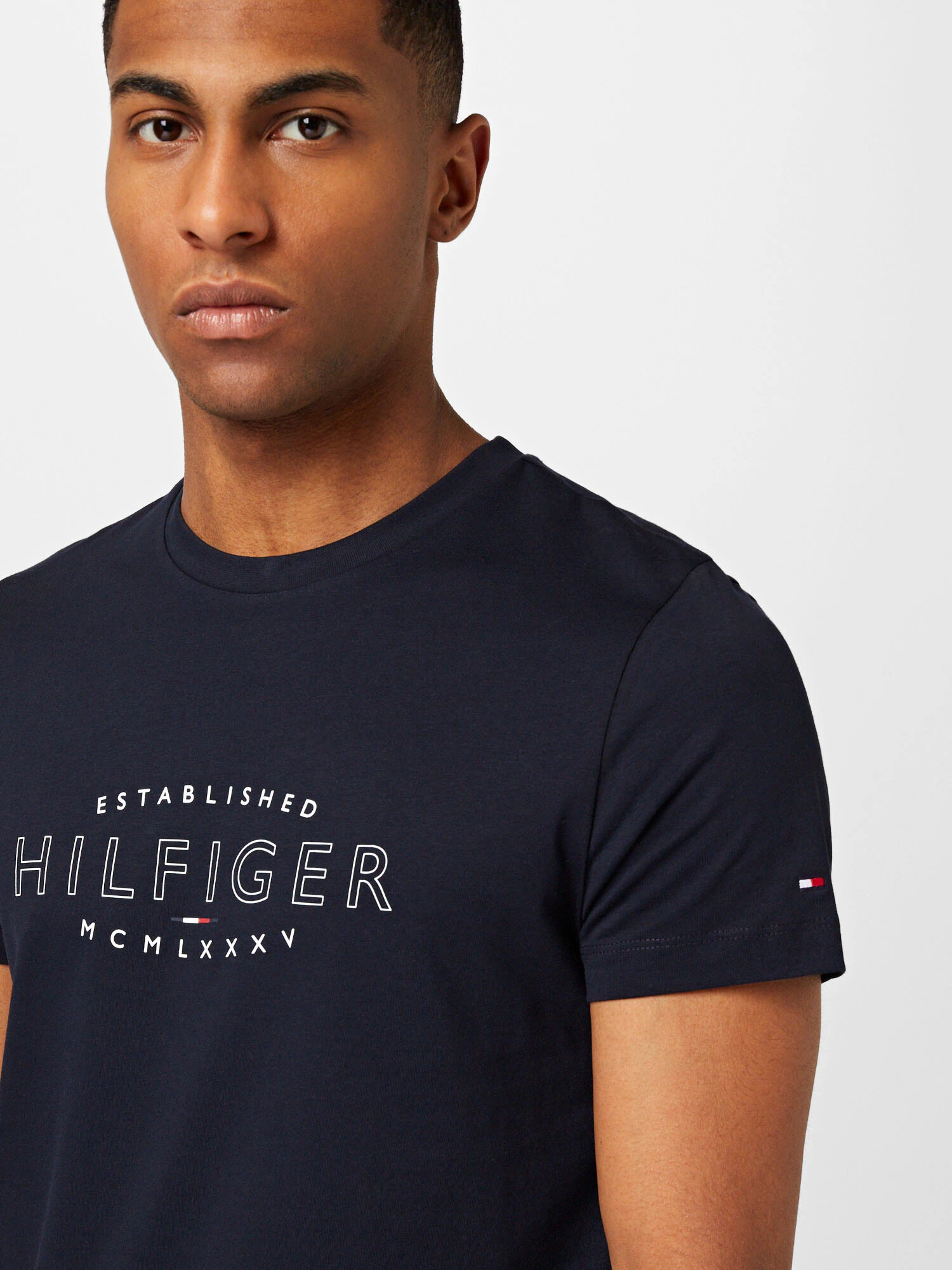 TOMMY HILFIGER Tricou bleumarin / roșu / alb - Pled.ro