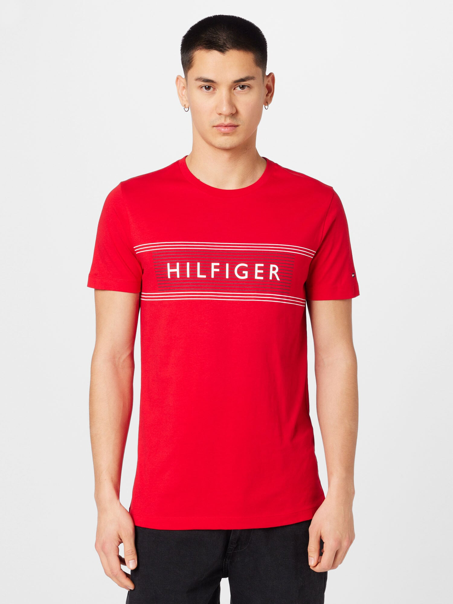 TOMMY HILFIGER Tricou bleumarin / roșu / alb - Pled.ro