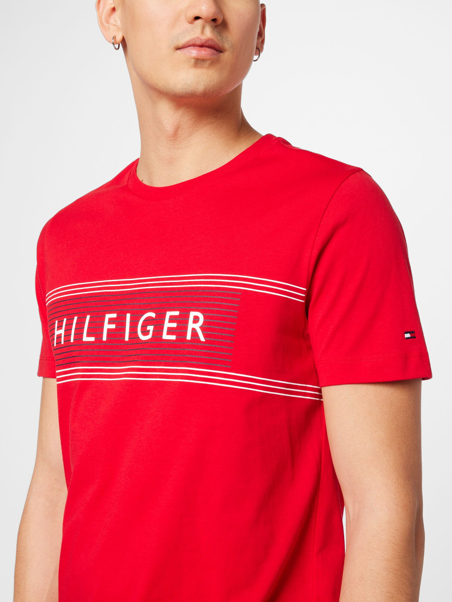 TOMMY HILFIGER Tricou bleumarin / roșu / alb - Pled.ro