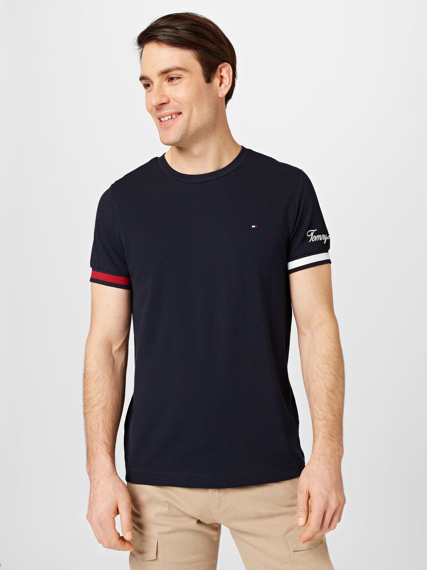 TOMMY HILFIGER Tricou bleumarin / roșu / alb - Pled.ro