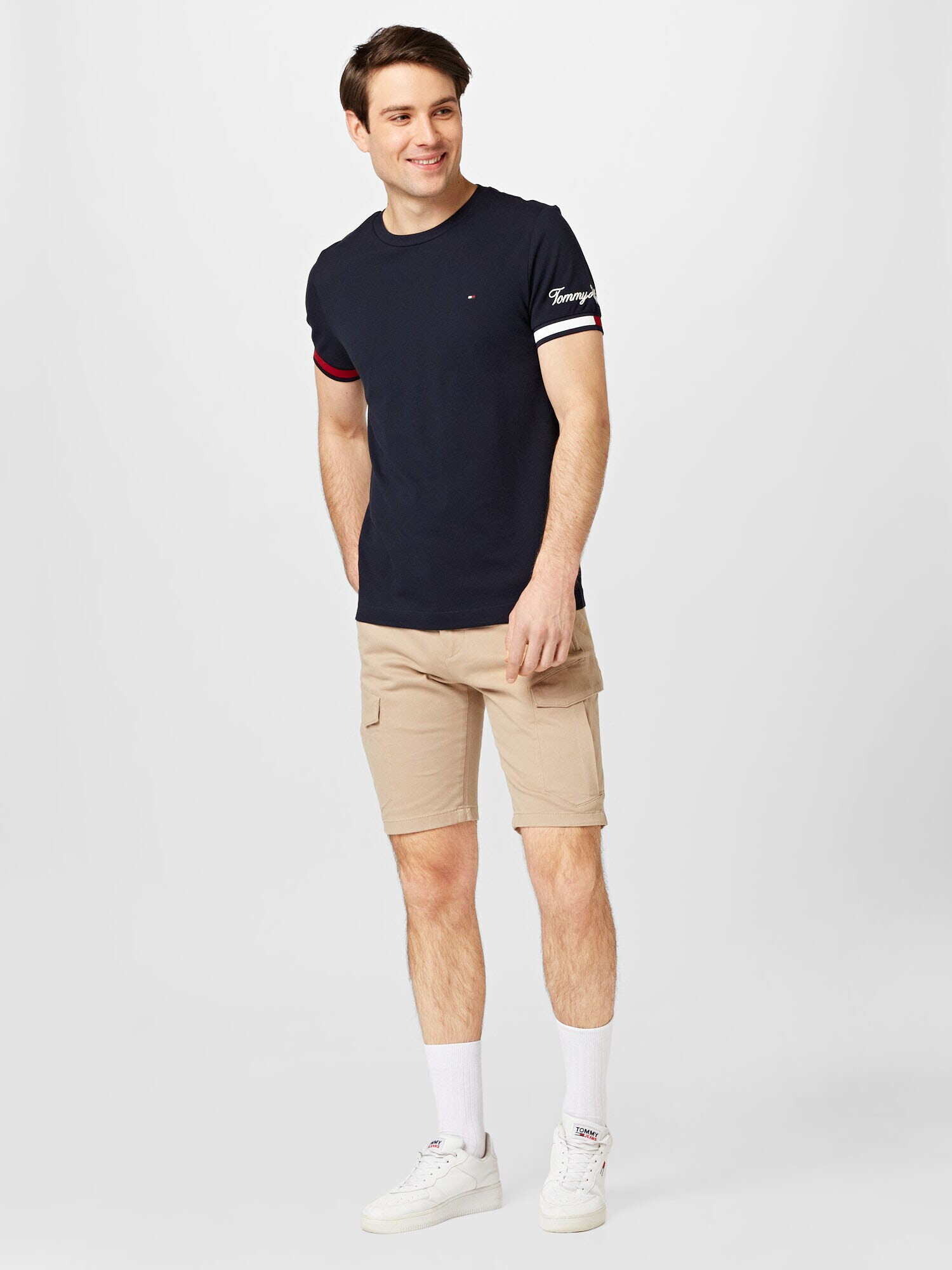 TOMMY HILFIGER Tricou bleumarin / roșu / alb - Pled.ro