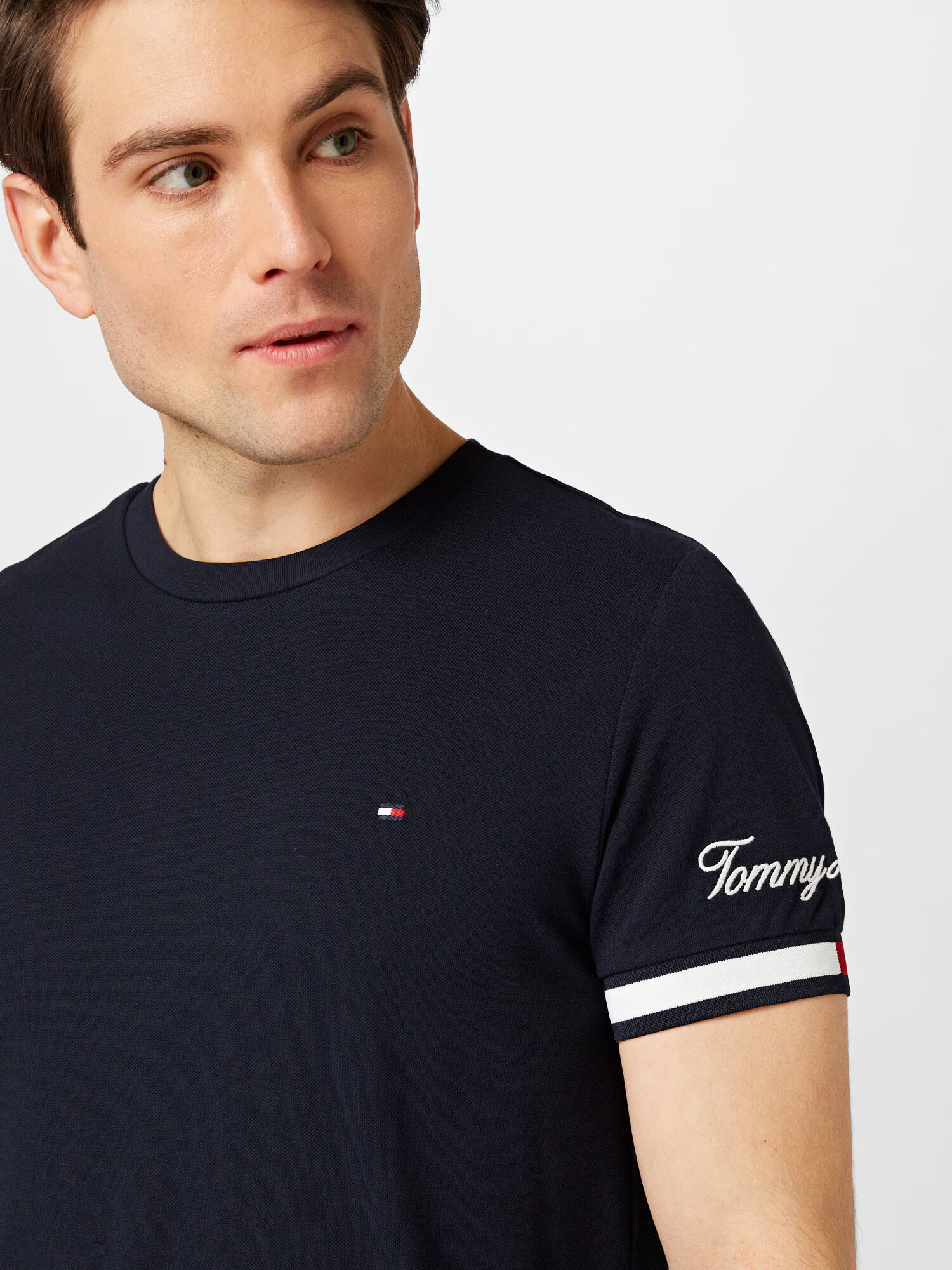 TOMMY HILFIGER Tricou bleumarin / roșu / alb - Pled.ro