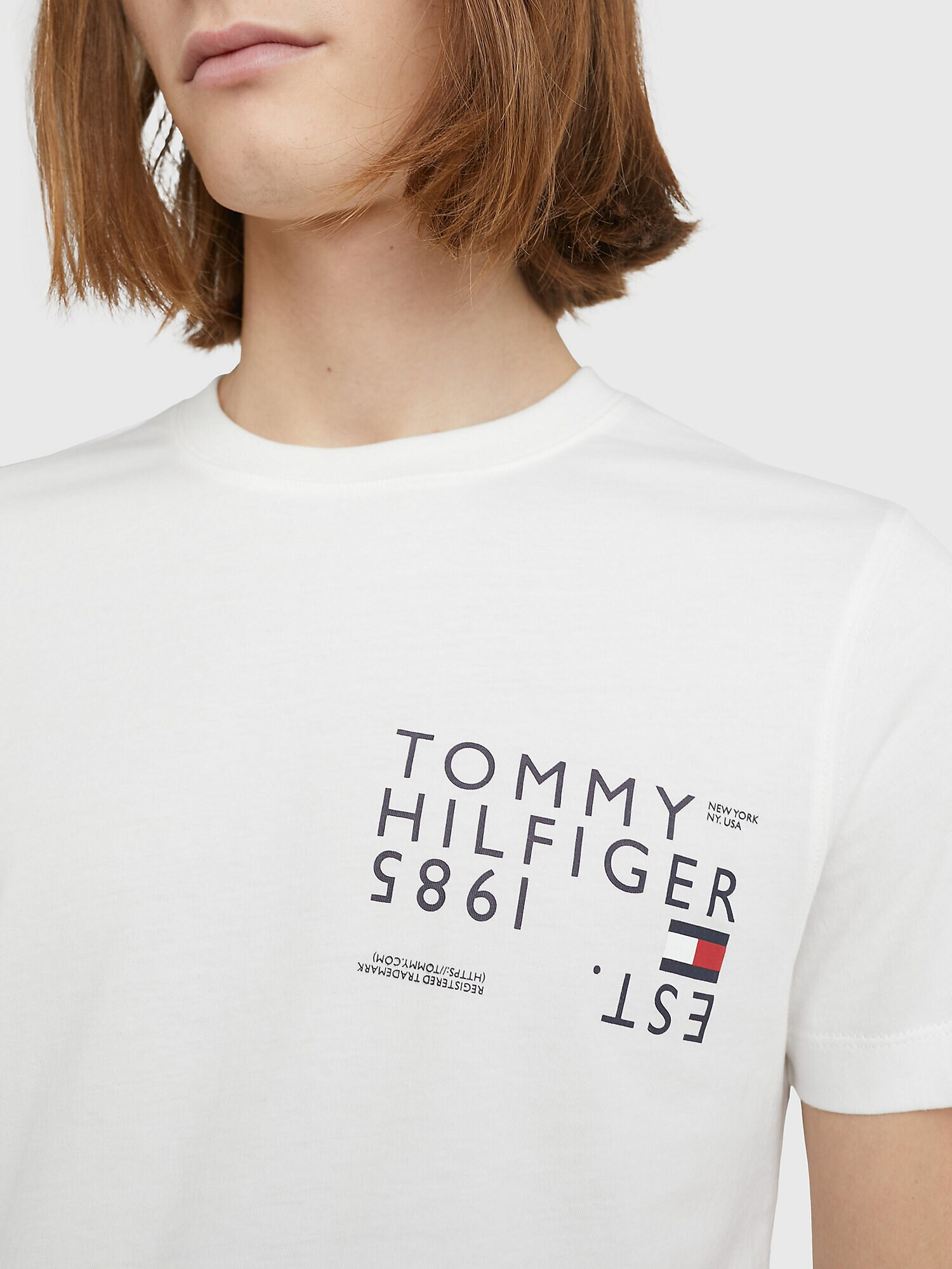 TOMMY HILFIGER Tricou bleumarin / roșu / alb - Pled.ro