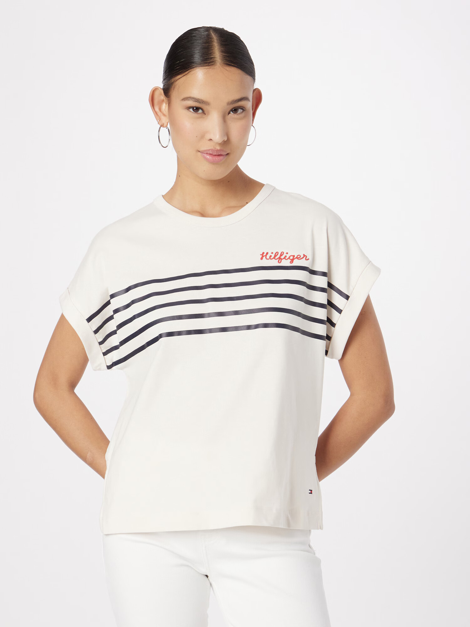 TOMMY HILFIGER Tricou bleumarin / roșu / alb - Pled.ro