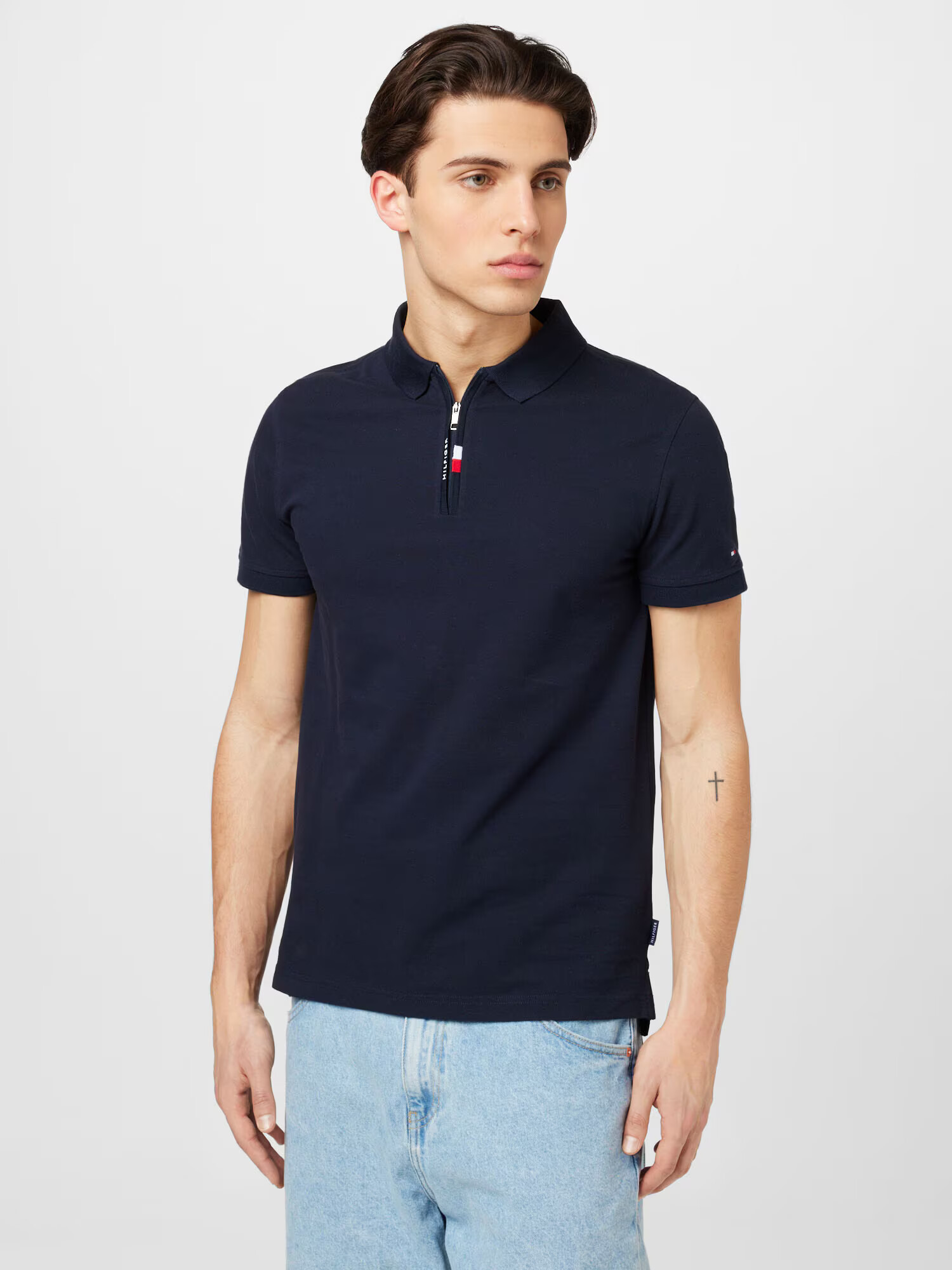 TOMMY HILFIGER Tricou bleumarin / roșu / alb - Pled.ro