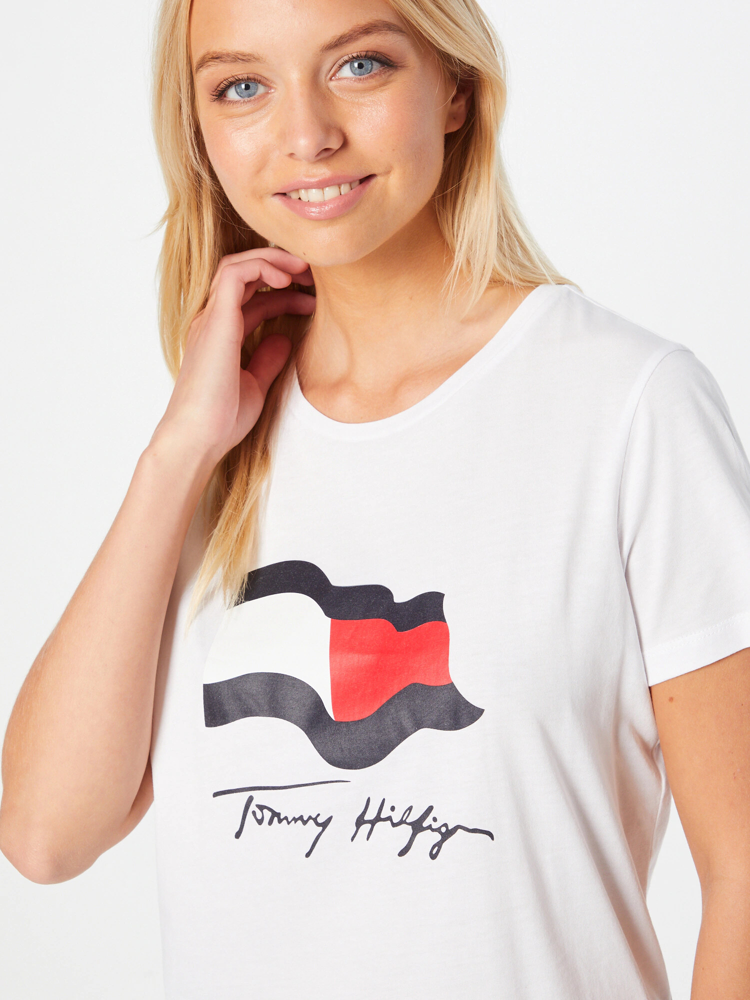 TOMMY HILFIGER Tricou bleumarin / roșu / alb - Pled.ro