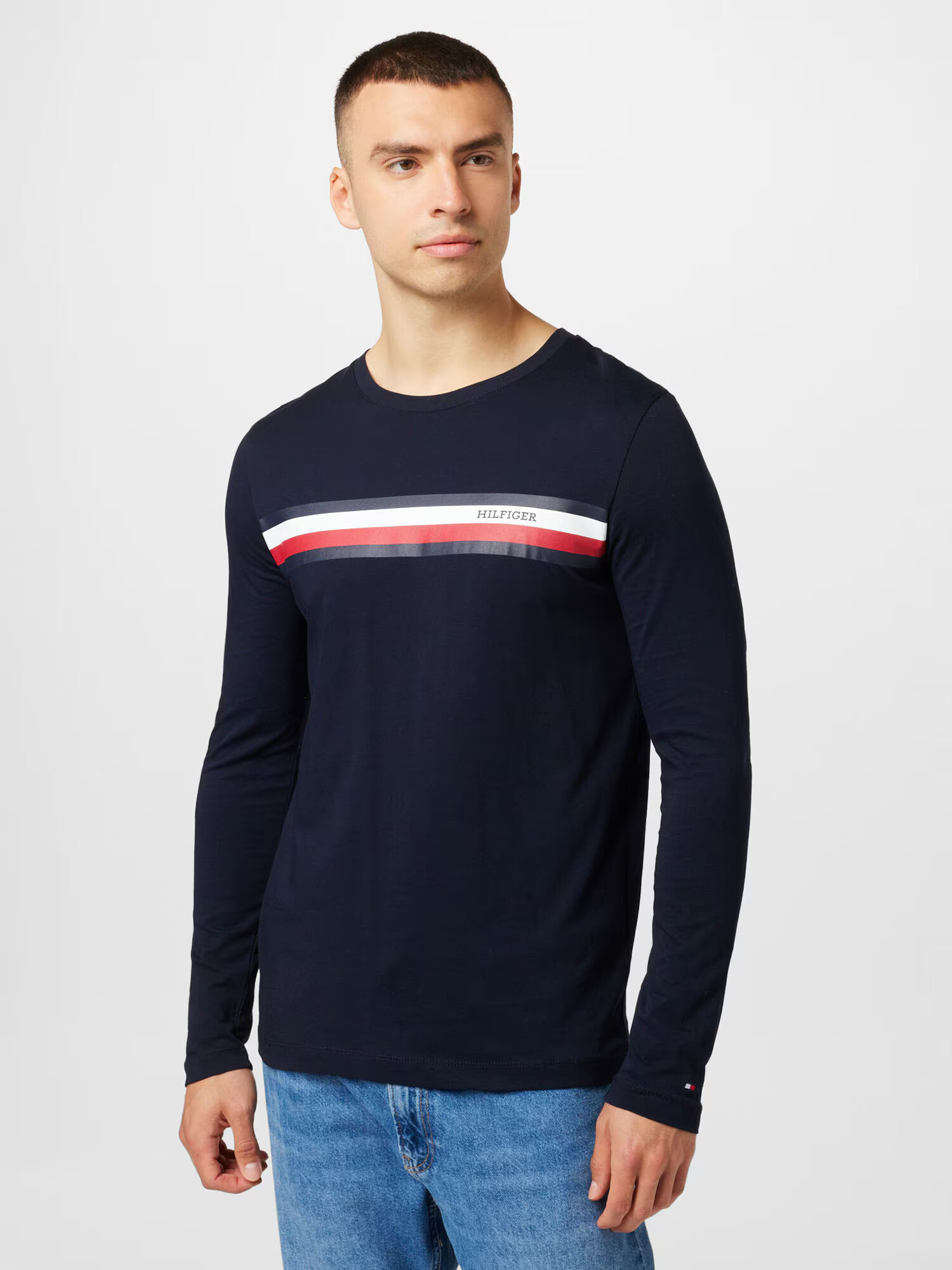 TOMMY HILFIGER Tricou bleumarin / roșu / alb - Pled.ro