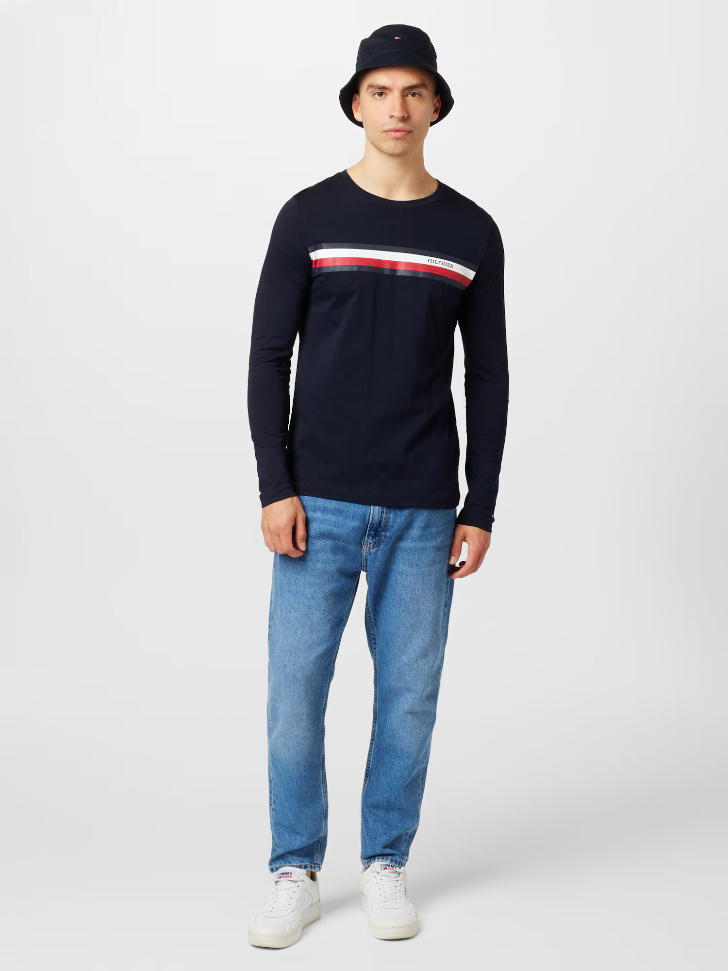 TOMMY HILFIGER Tricou bleumarin / roșu / alb - Pled.ro