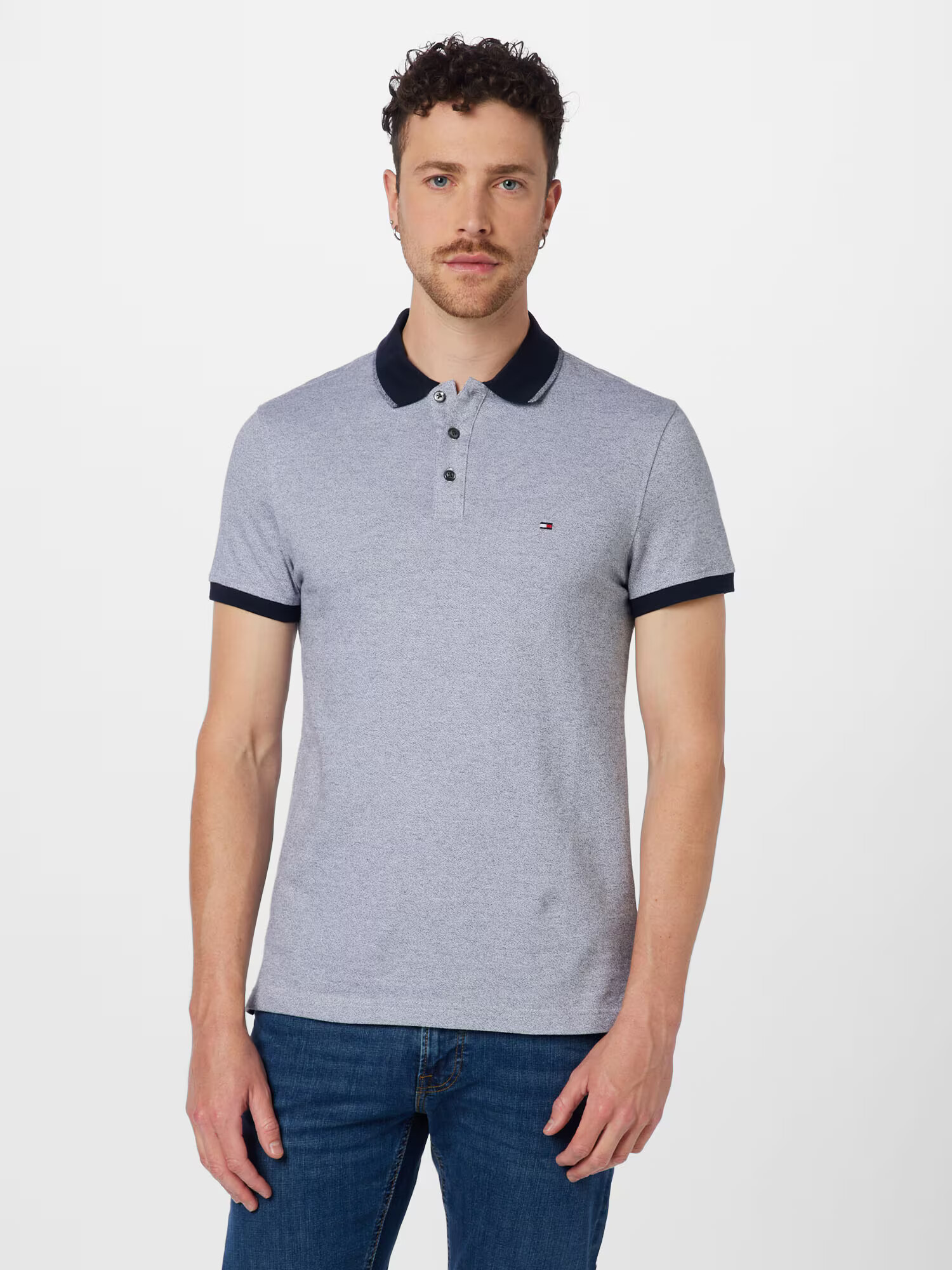 TOMMY HILFIGER Tricou bleumarin / roșu / alb - Pled.ro