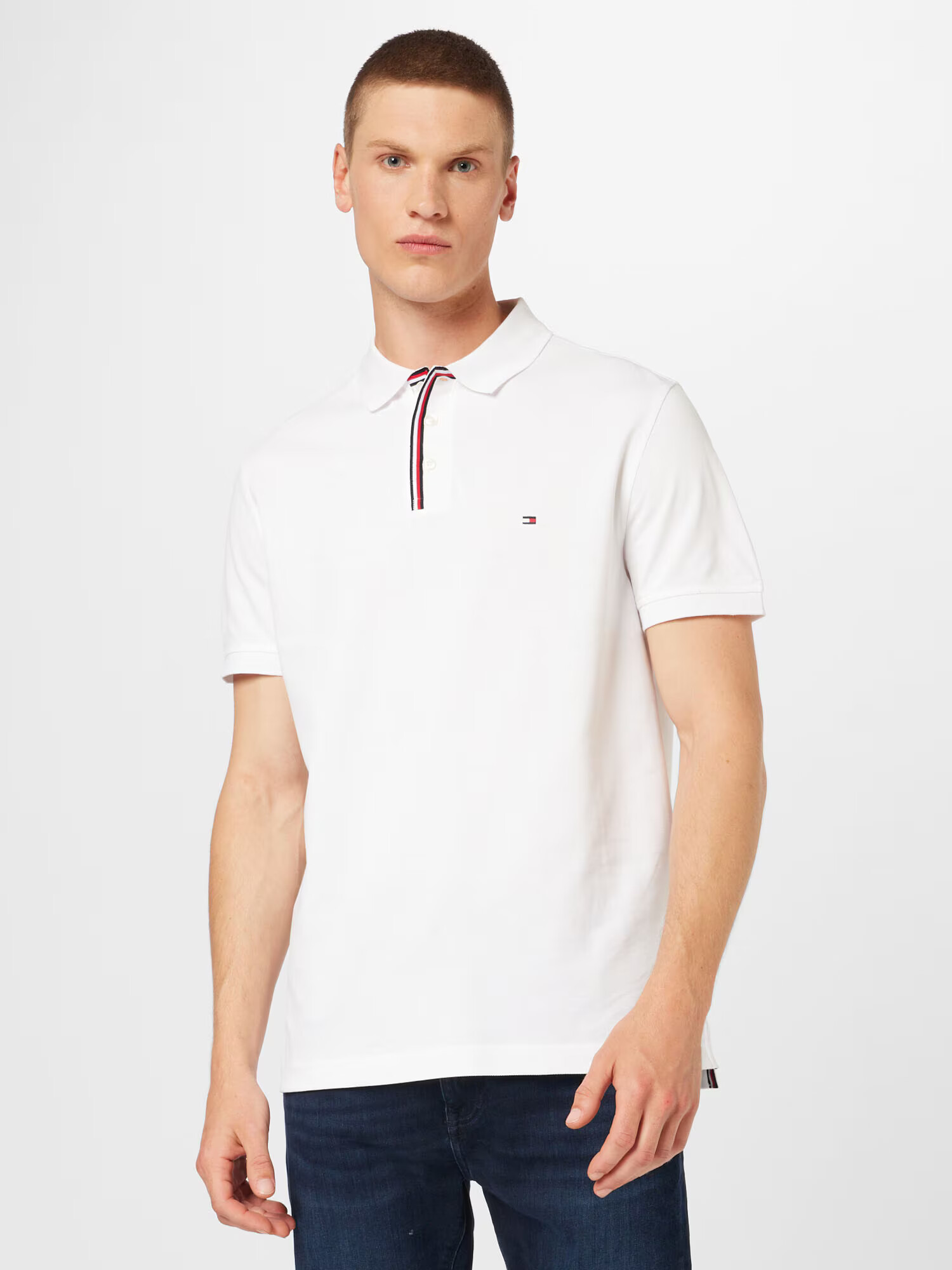 TOMMY HILFIGER Tricou bleumarin / roșu / alb - Pled.ro