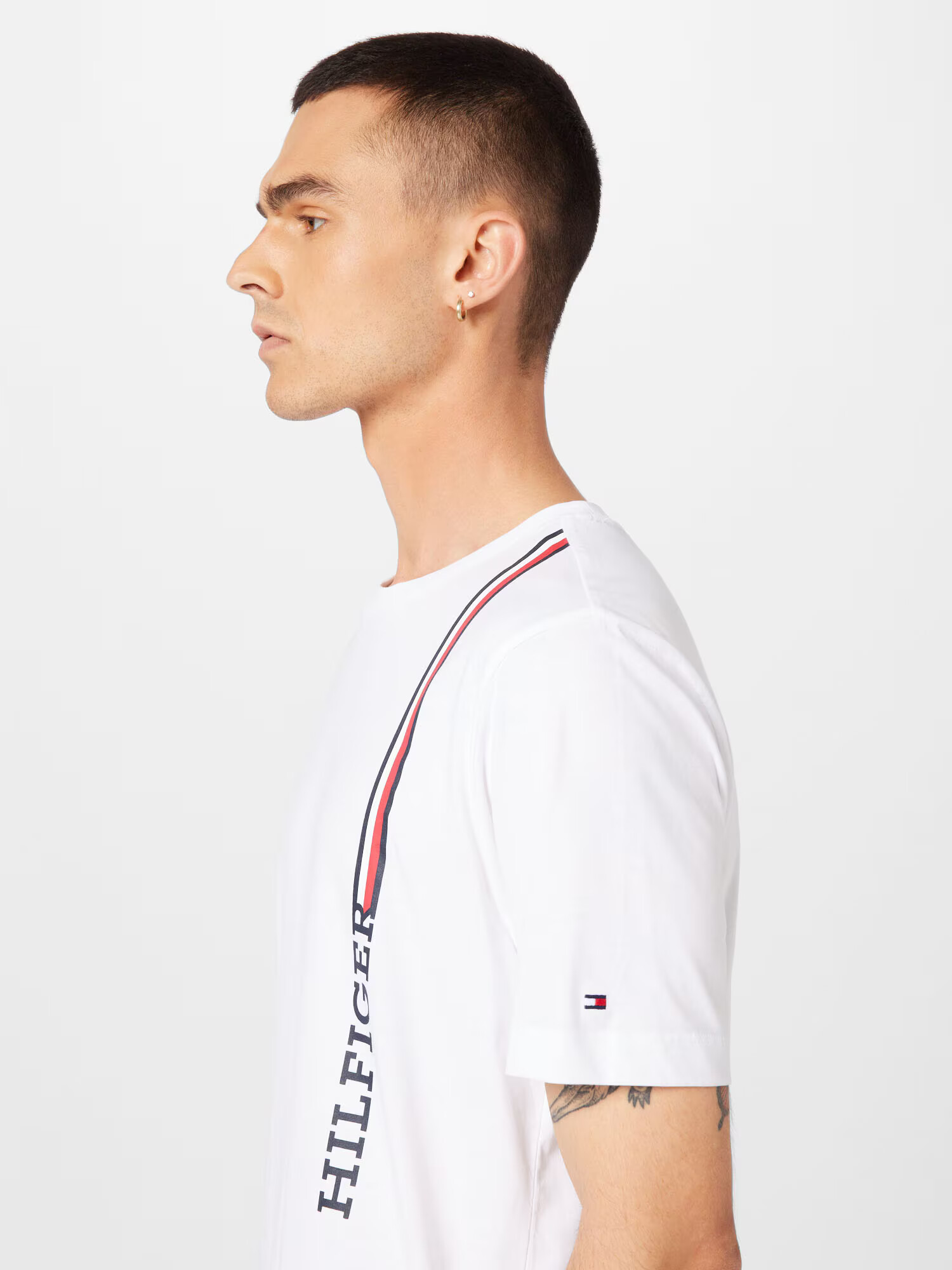 TOMMY HILFIGER Tricou bleumarin / roșu / alb - Pled.ro