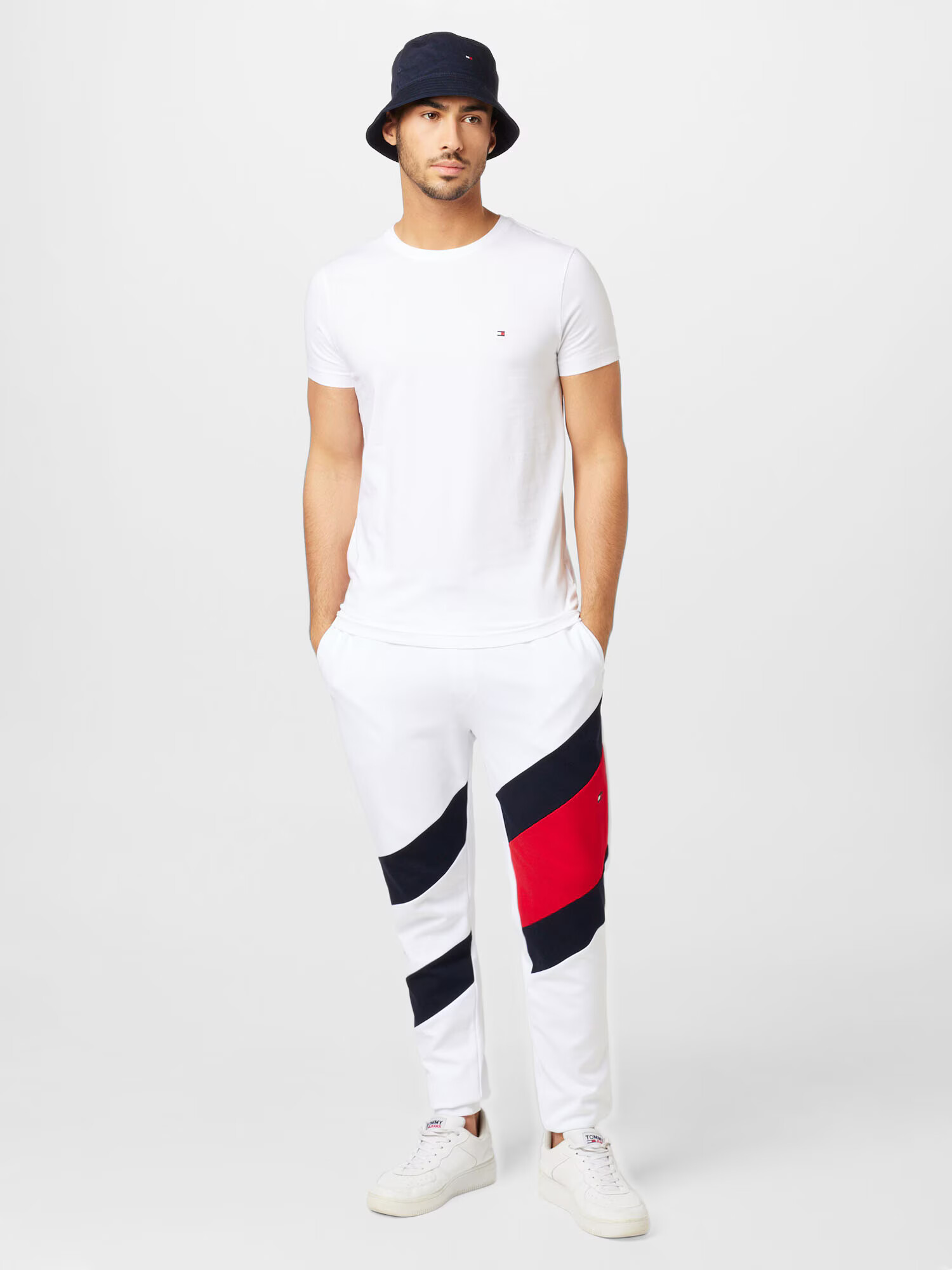 TOMMY HILFIGER Tricou bleumarin / roșu / alb - Pled.ro