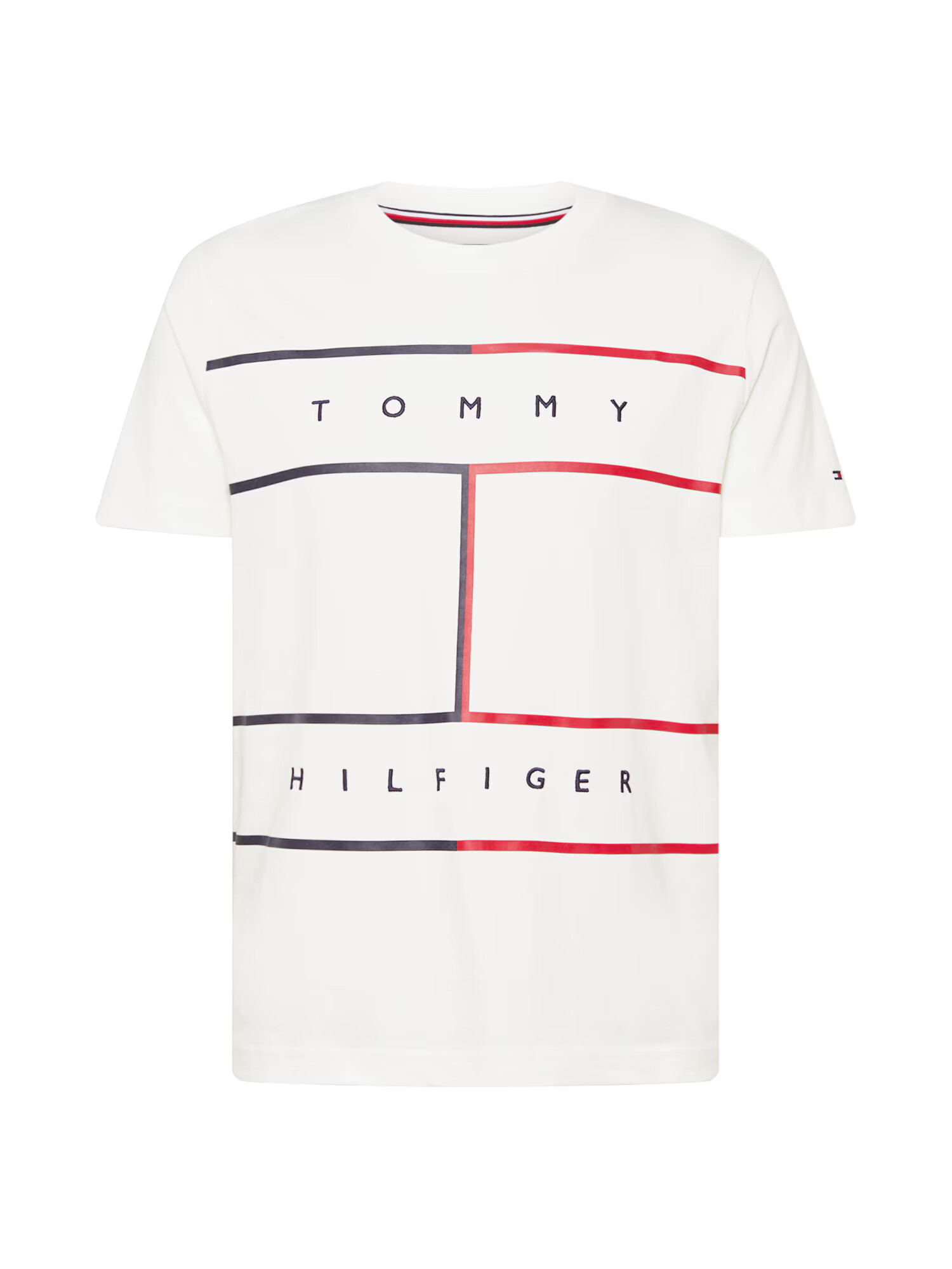 TOMMY HILFIGER Tricou bleumarin / roșu / alb - Pled.ro