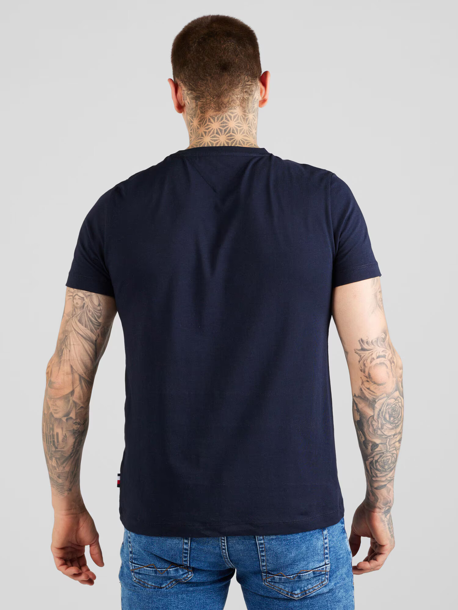 TOMMY HILFIGER Tricou bleumarin / roșu / alb - Pled.ro