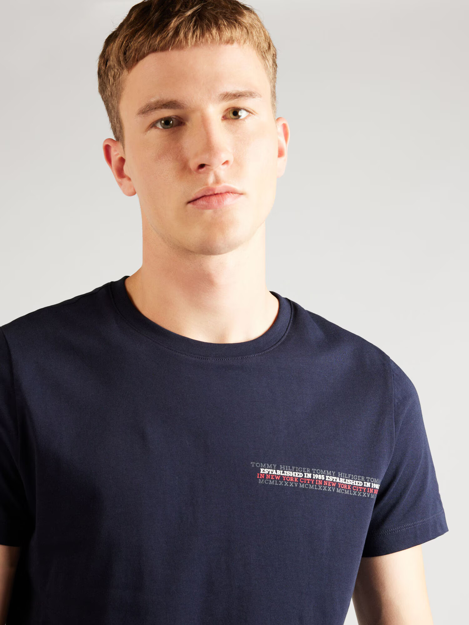 TOMMY HILFIGER Tricou bleumarin / roșu / alb - Pled.ro