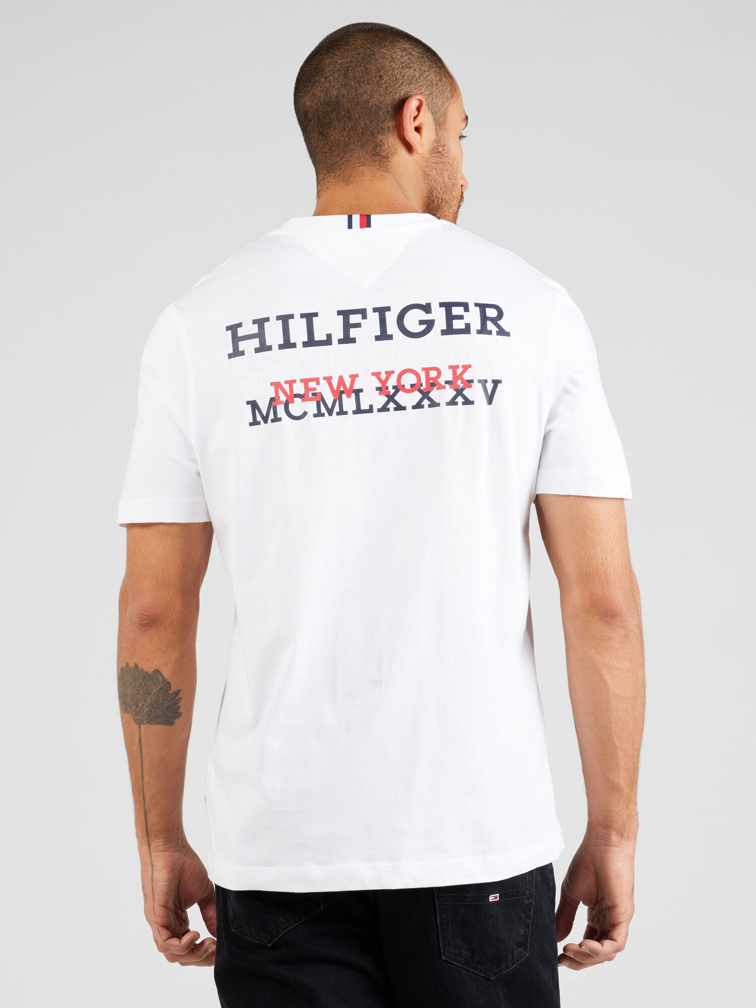 TOMMY HILFIGER Tricou bleumarin / roșu / alb - Pled.ro