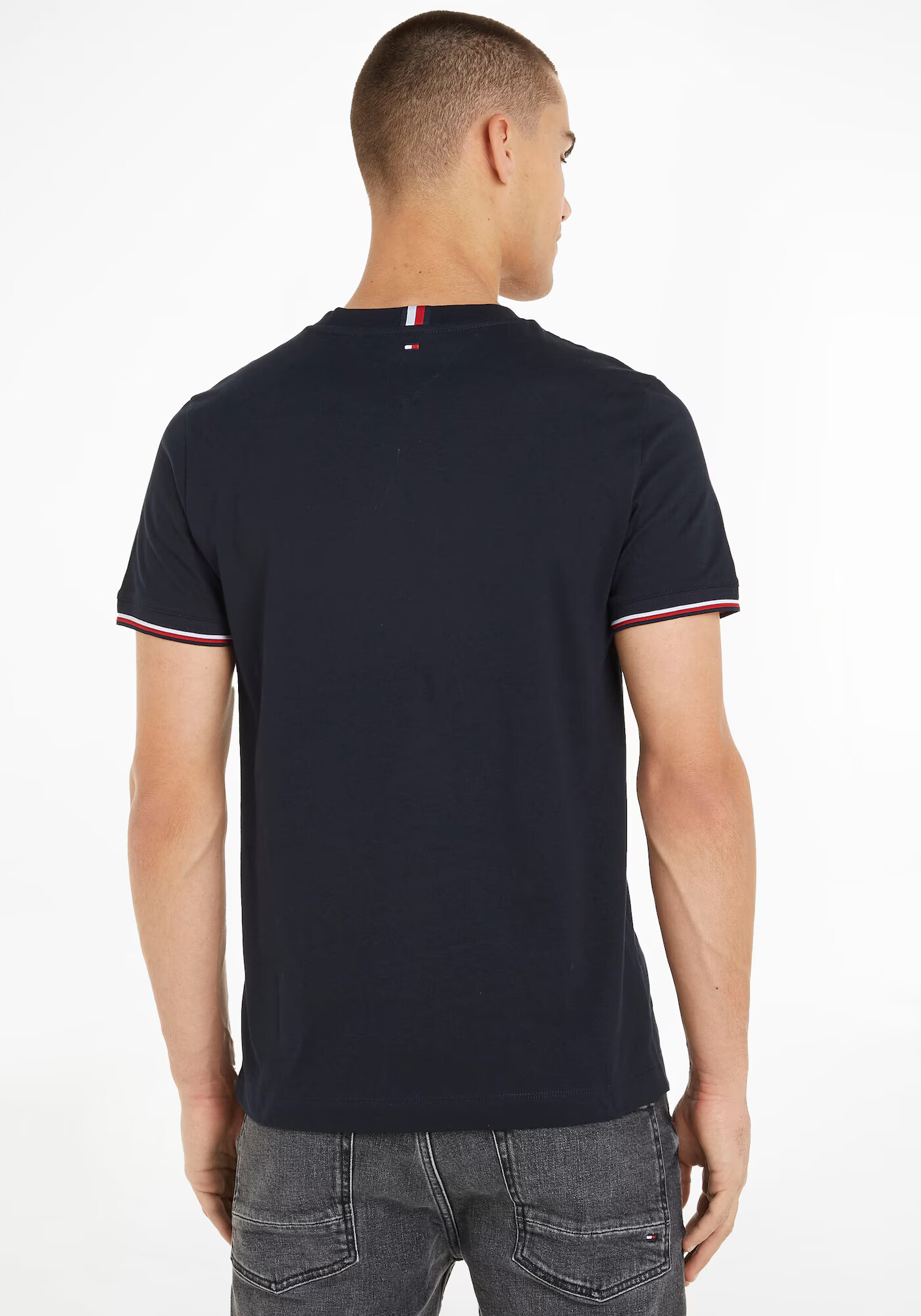 TOMMY HILFIGER Tricou bleumarin / roșu / alb - Pled.ro