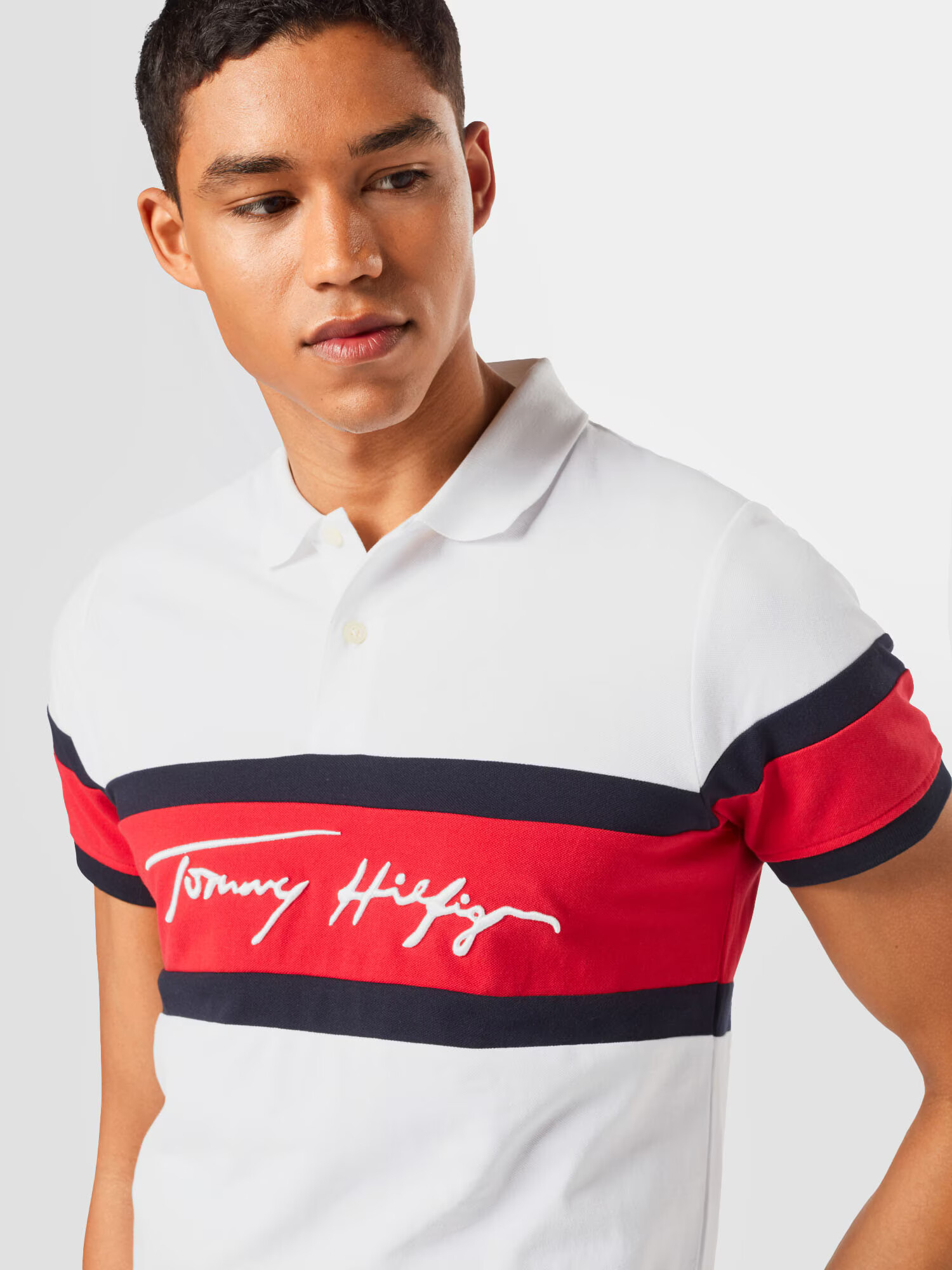 TOMMY HILFIGER Tricou bleumarin / roșu / alb - Pled.ro