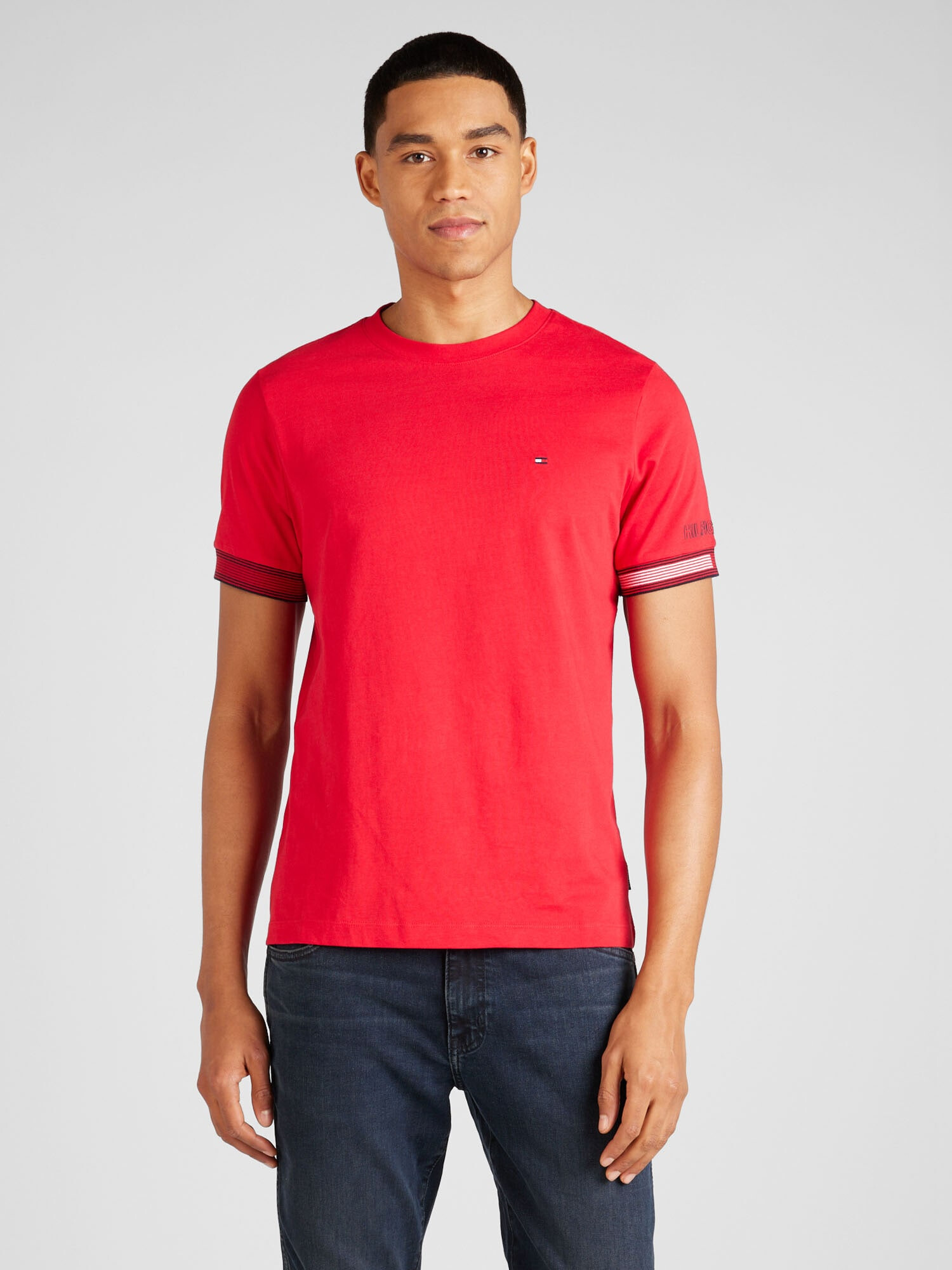 TOMMY HILFIGER Tricou bleumarin / roșu / alb - Pled.ro