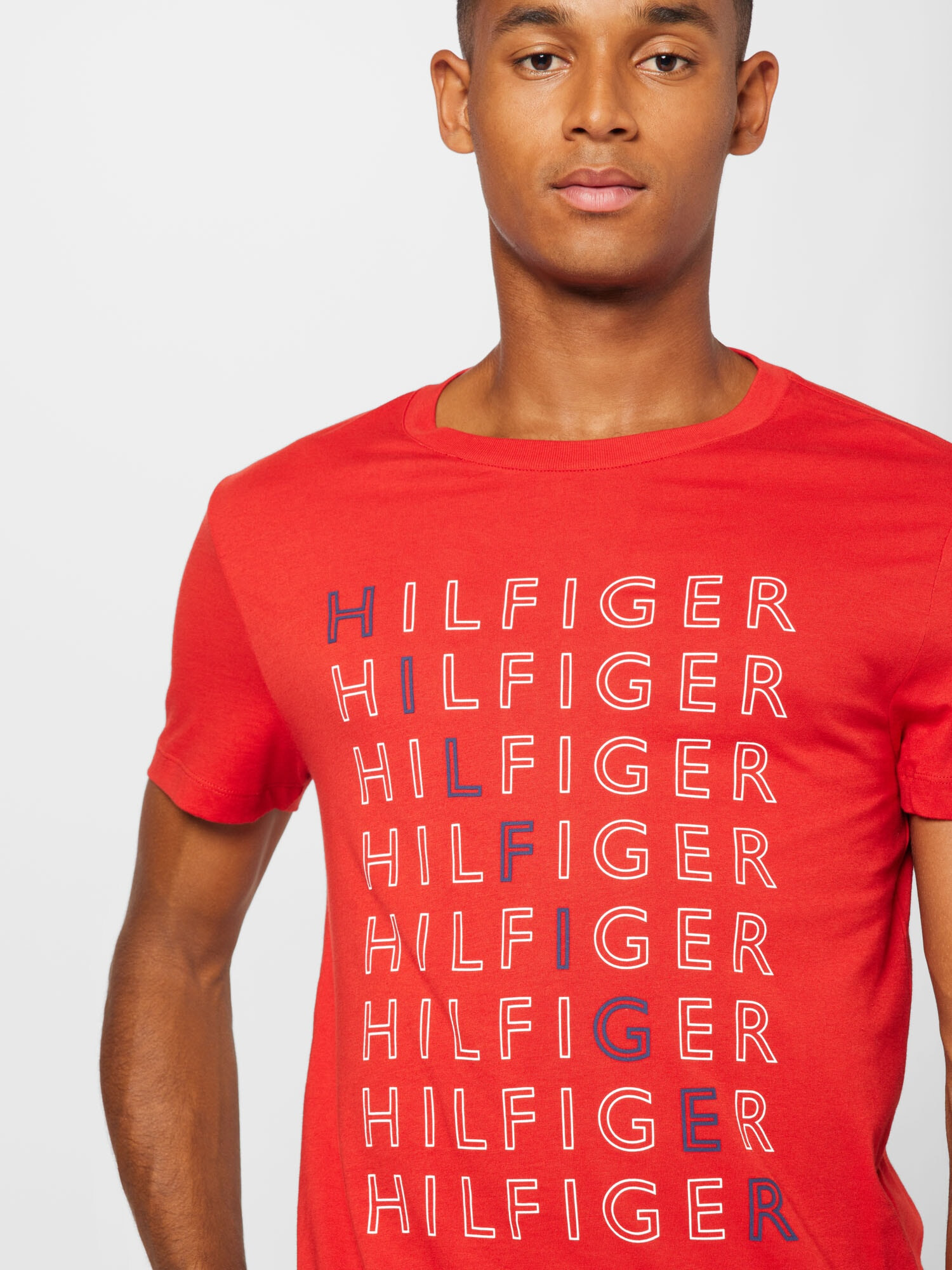 TOMMY HILFIGER Tricou bleumarin / roșu / alb - Pled.ro