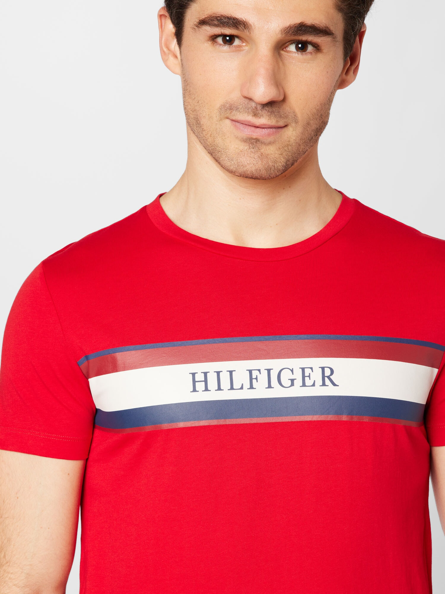 TOMMY HILFIGER Tricou bleumarin / roșu / alb - Pled.ro