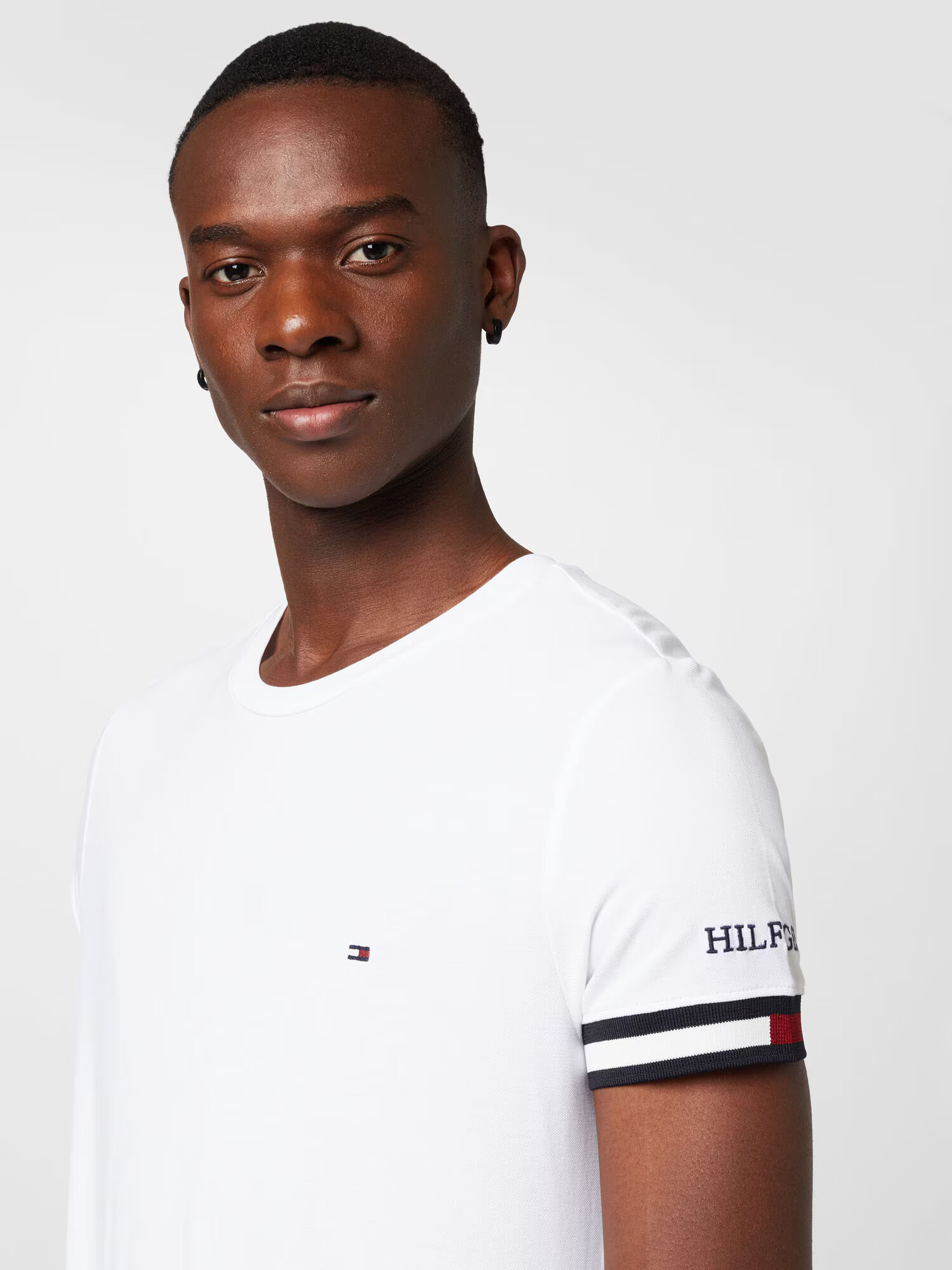 TOMMY HILFIGER Tricou bleumarin / roșu / alb - Pled.ro