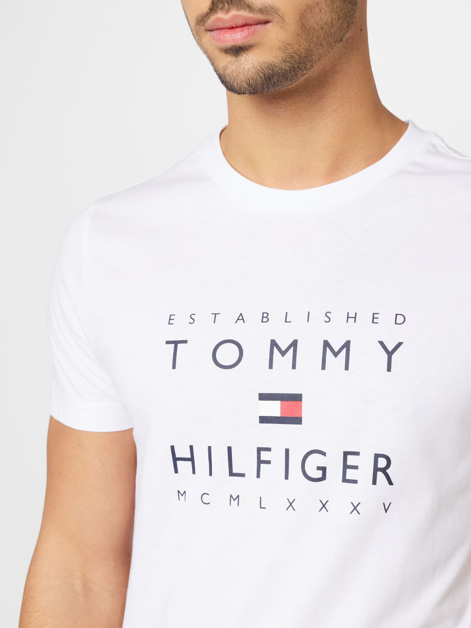 TOMMY HILFIGER Tricou bleumarin / roșu / alb - Pled.ro