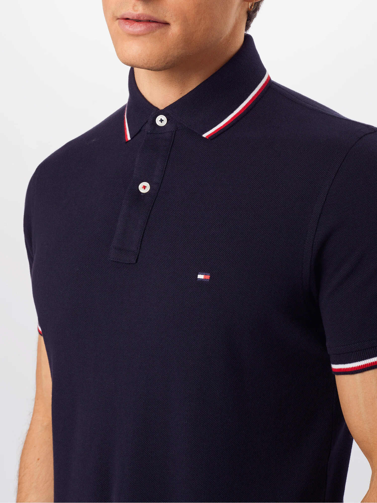 TOMMY HILFIGER Tricou bleumarin / roșu / alb - Pled.ro