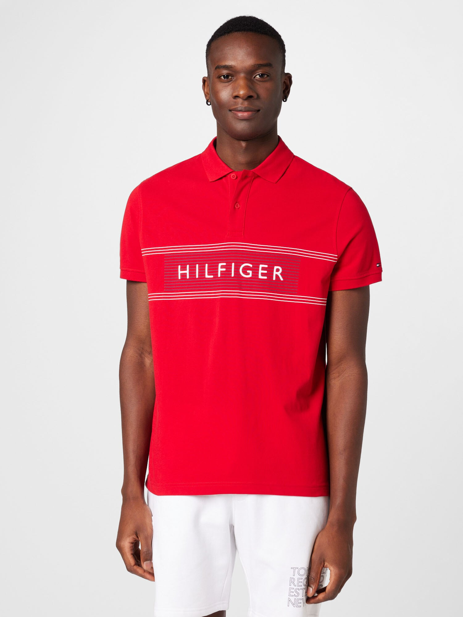 TOMMY HILFIGER Tricou bleumarin / roșu / alb - Pled.ro