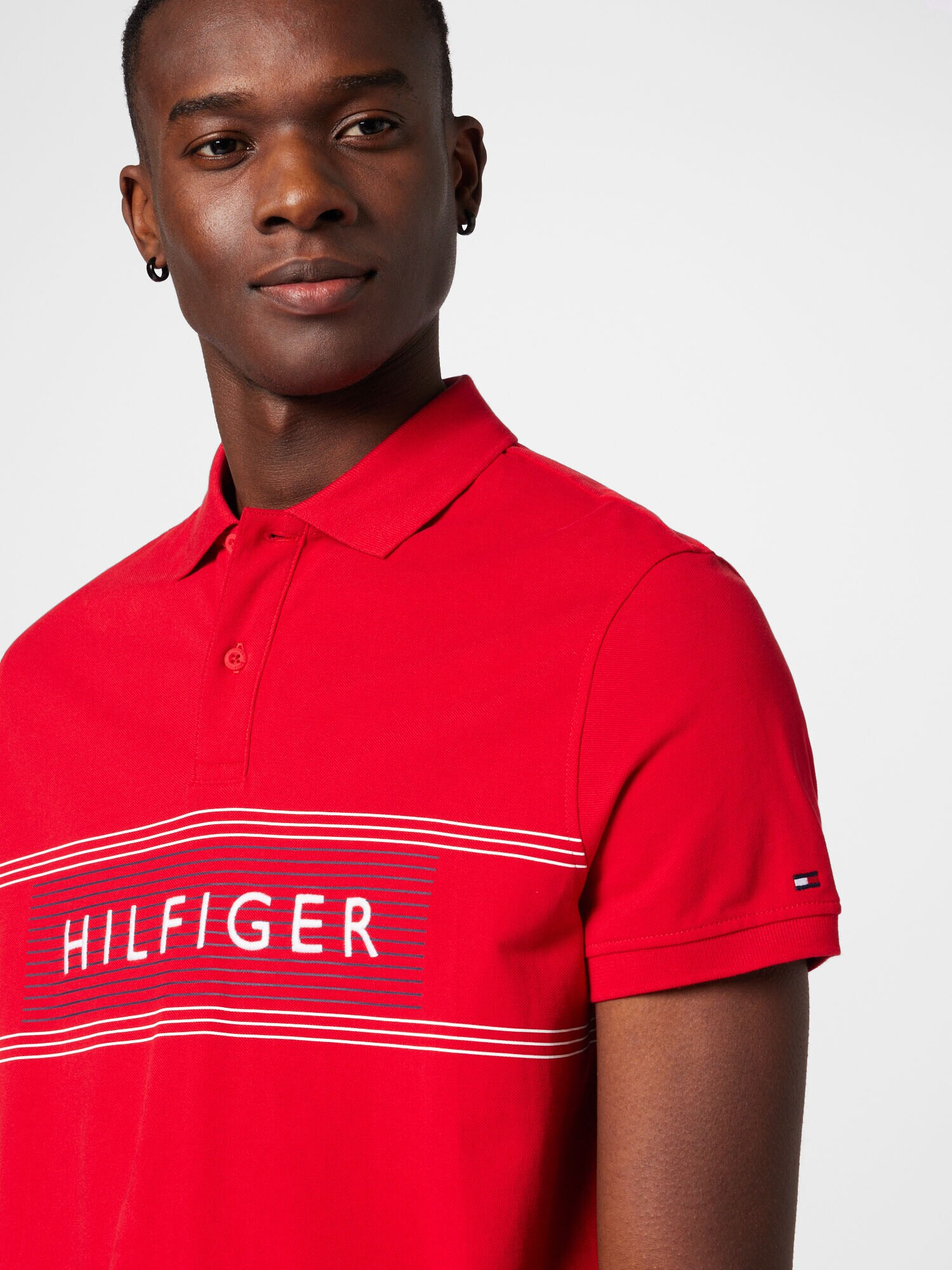 TOMMY HILFIGER Tricou bleumarin / roșu / alb - Pled.ro