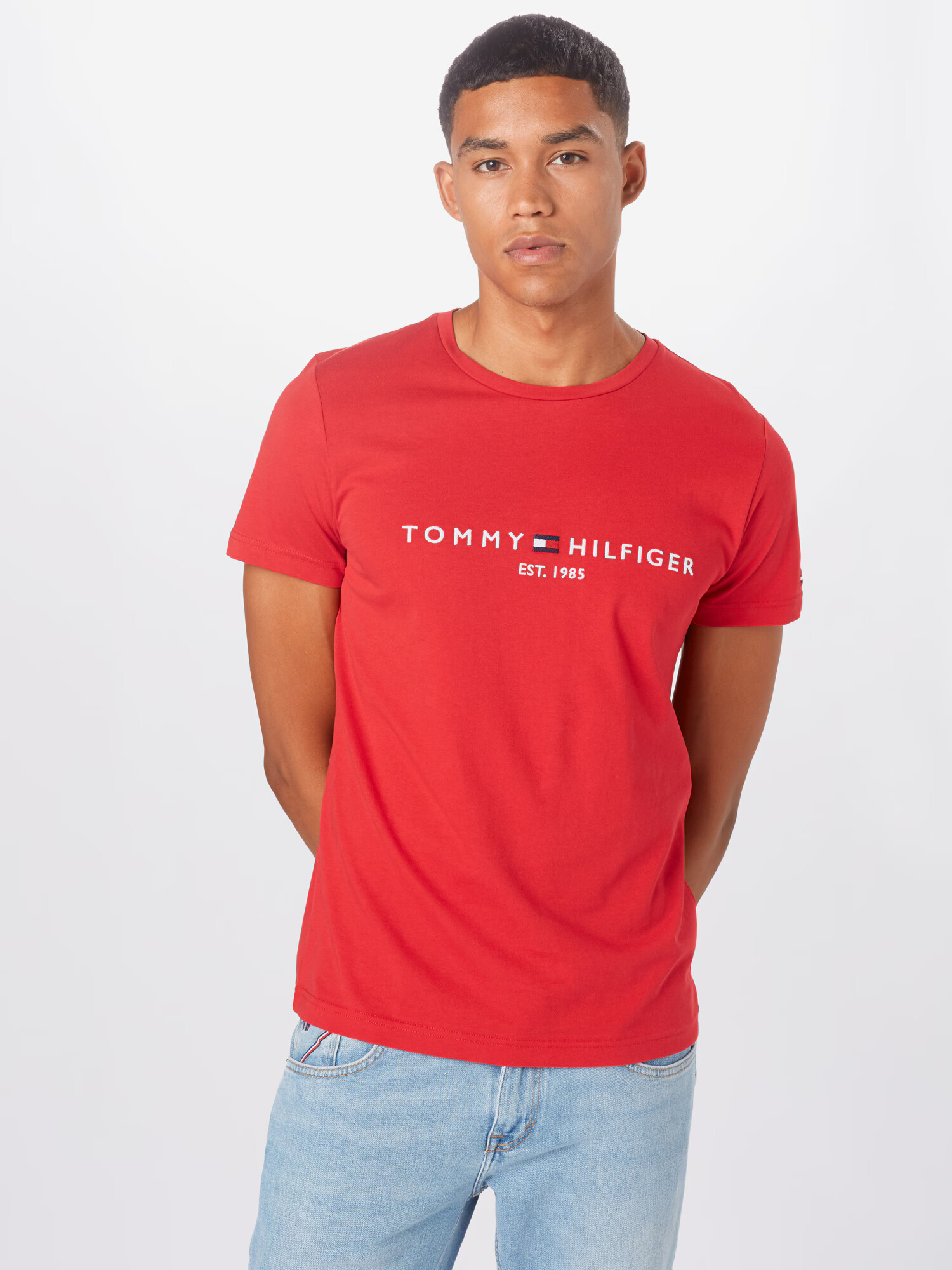 TOMMY HILFIGER Tricou bleumarin / roșu / alb - Pled.ro