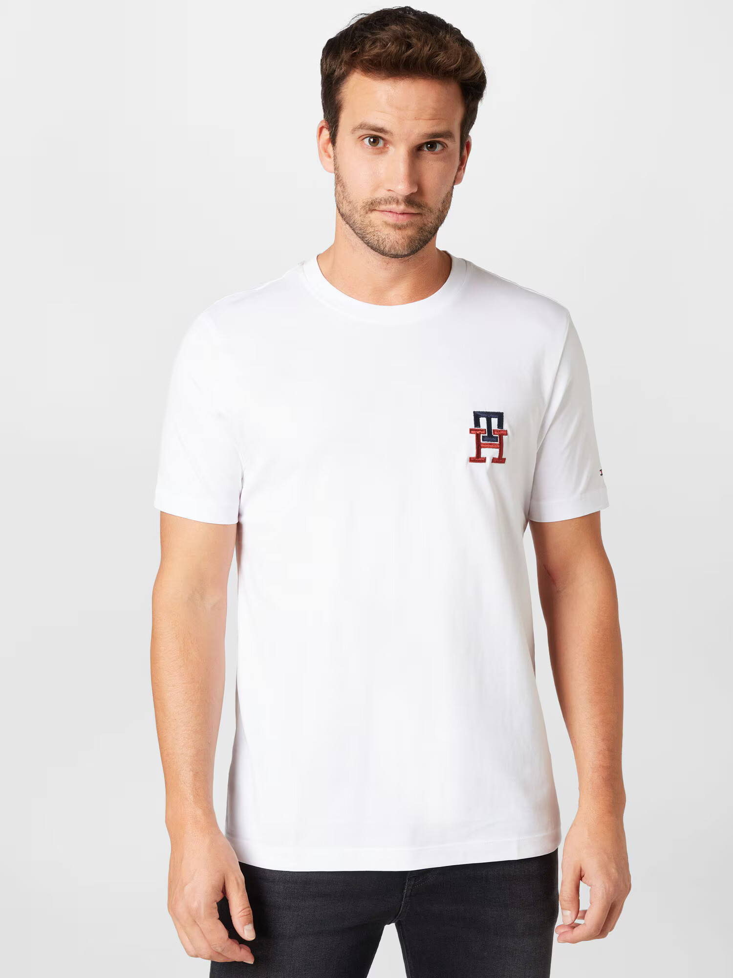 TOMMY HILFIGER Tricou bleumarin / roșu / alb murdar - Pled.ro