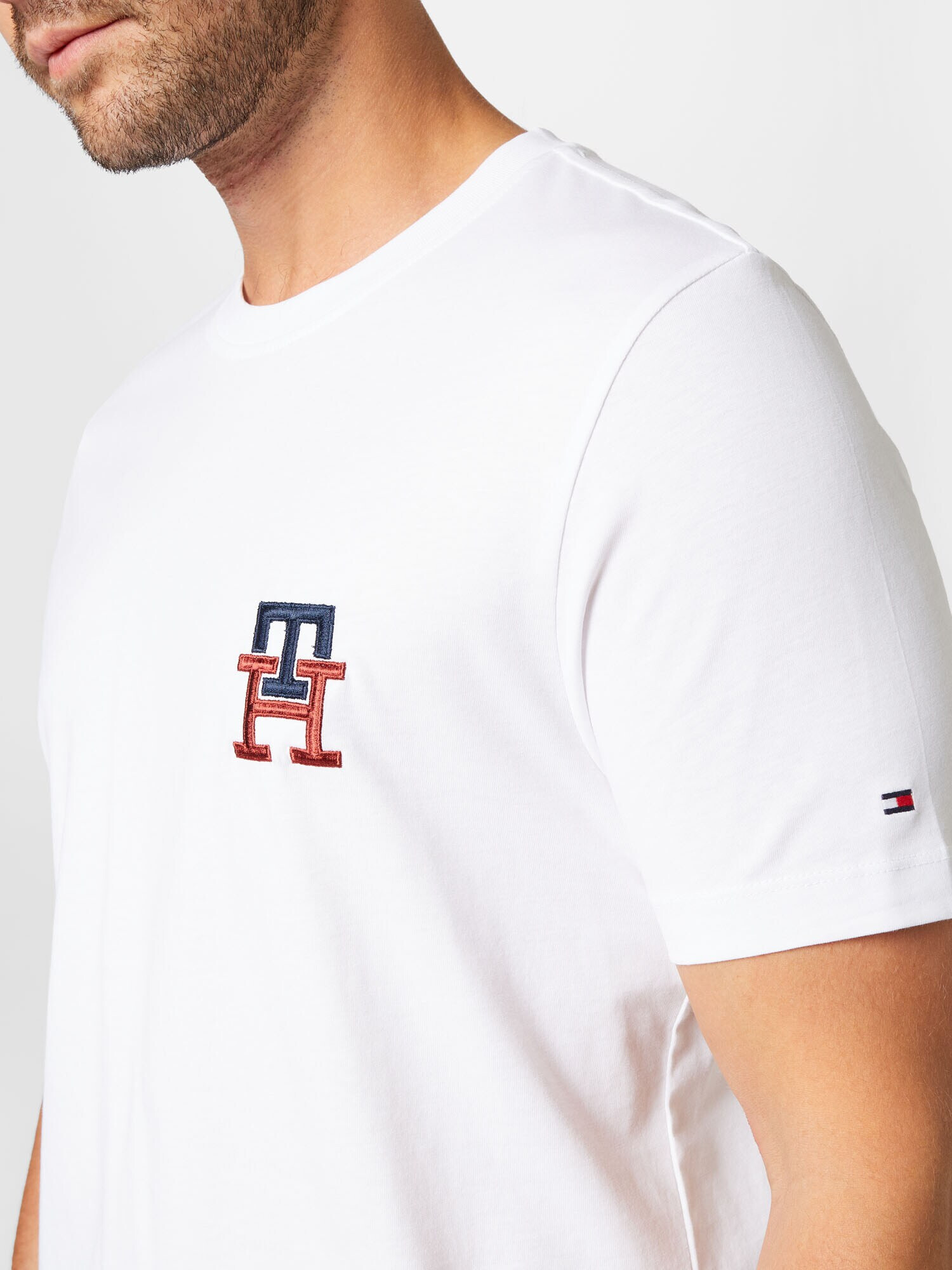 TOMMY HILFIGER Tricou bleumarin / roșu / alb murdar - Pled.ro