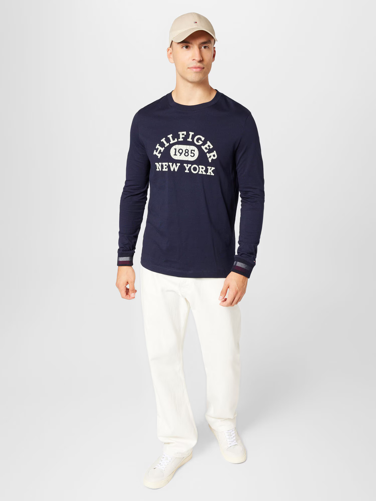 TOMMY HILFIGER Tricou bej / albastru marin - Pled.ro