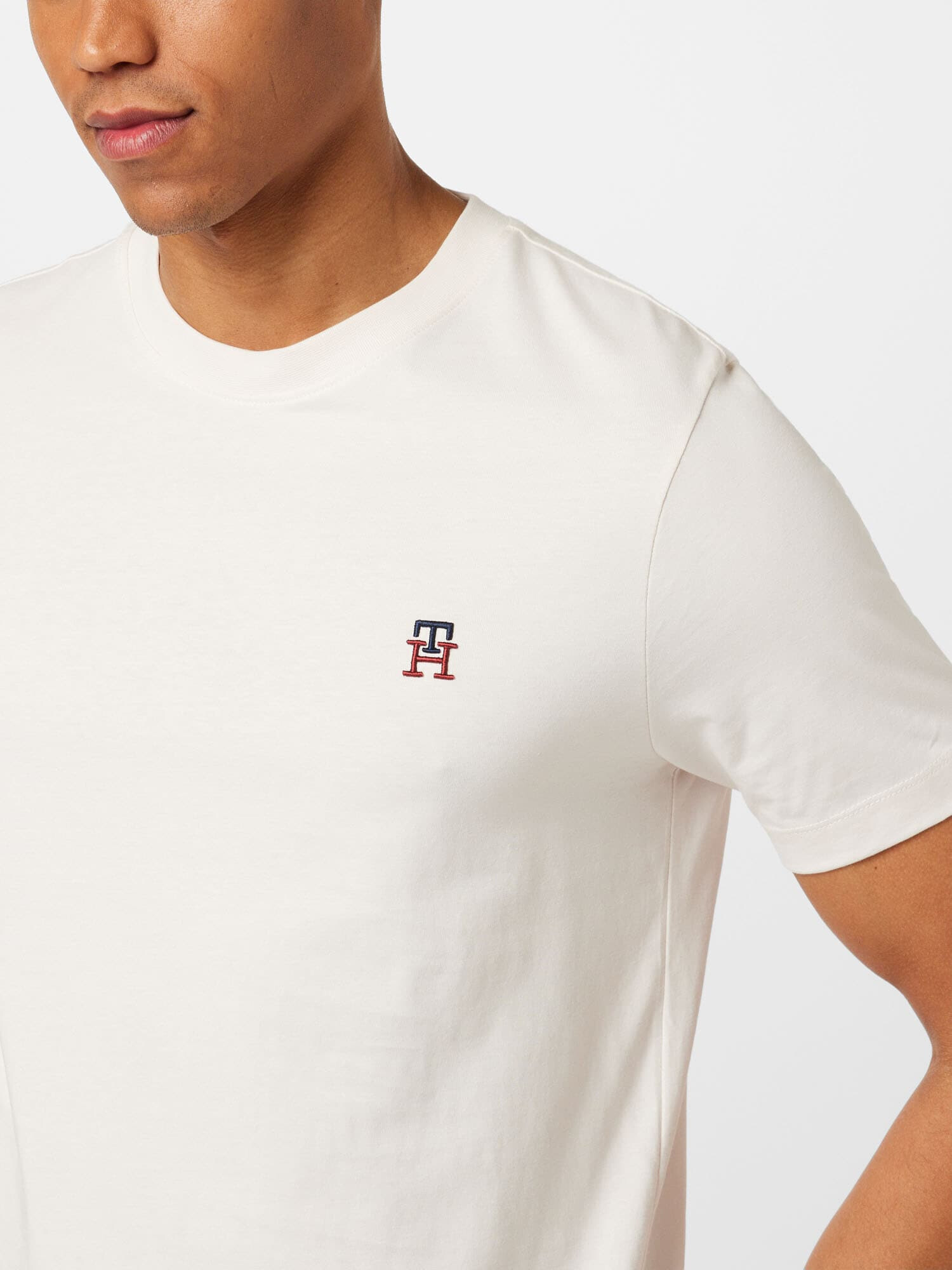 TOMMY HILFIGER Tricou bleumarin / roşu închis / alb murdar - Pled.ro