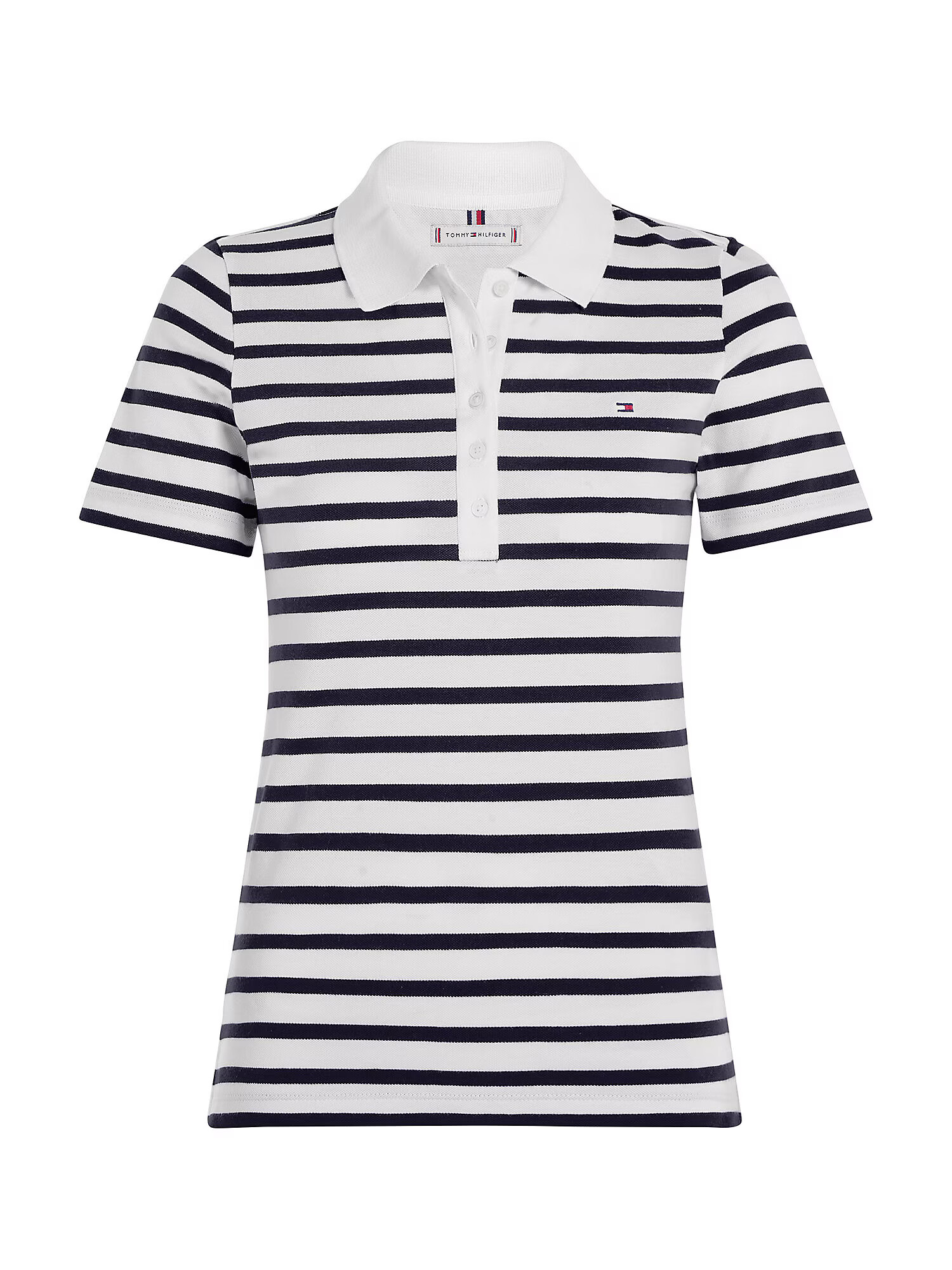 TOMMY HILFIGER Tricou bleumarin / roșu intens / alb - Pled.ro