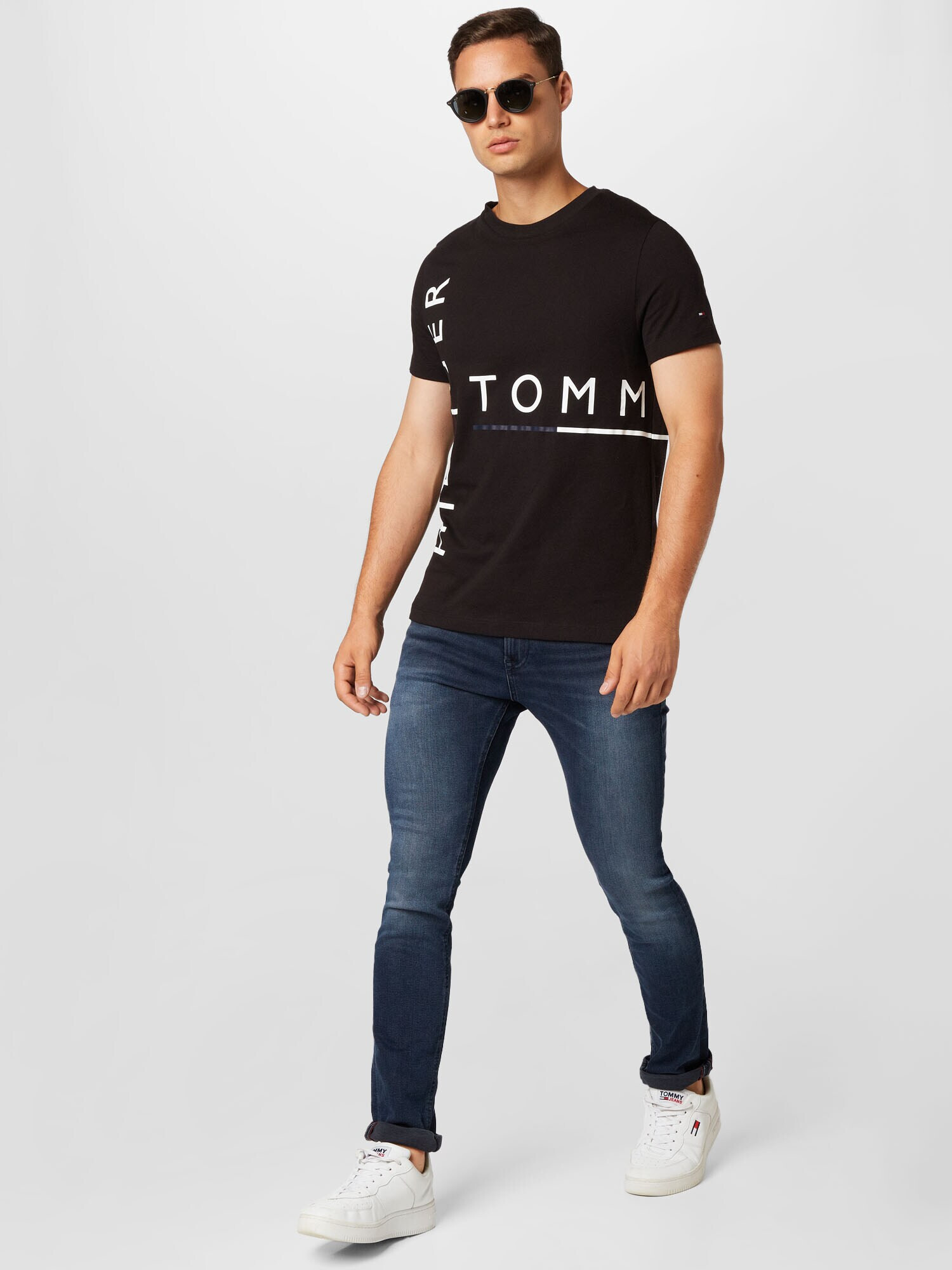 TOMMY HILFIGER Tricou bleumarin / roșu / negru / alb - Pled.ro