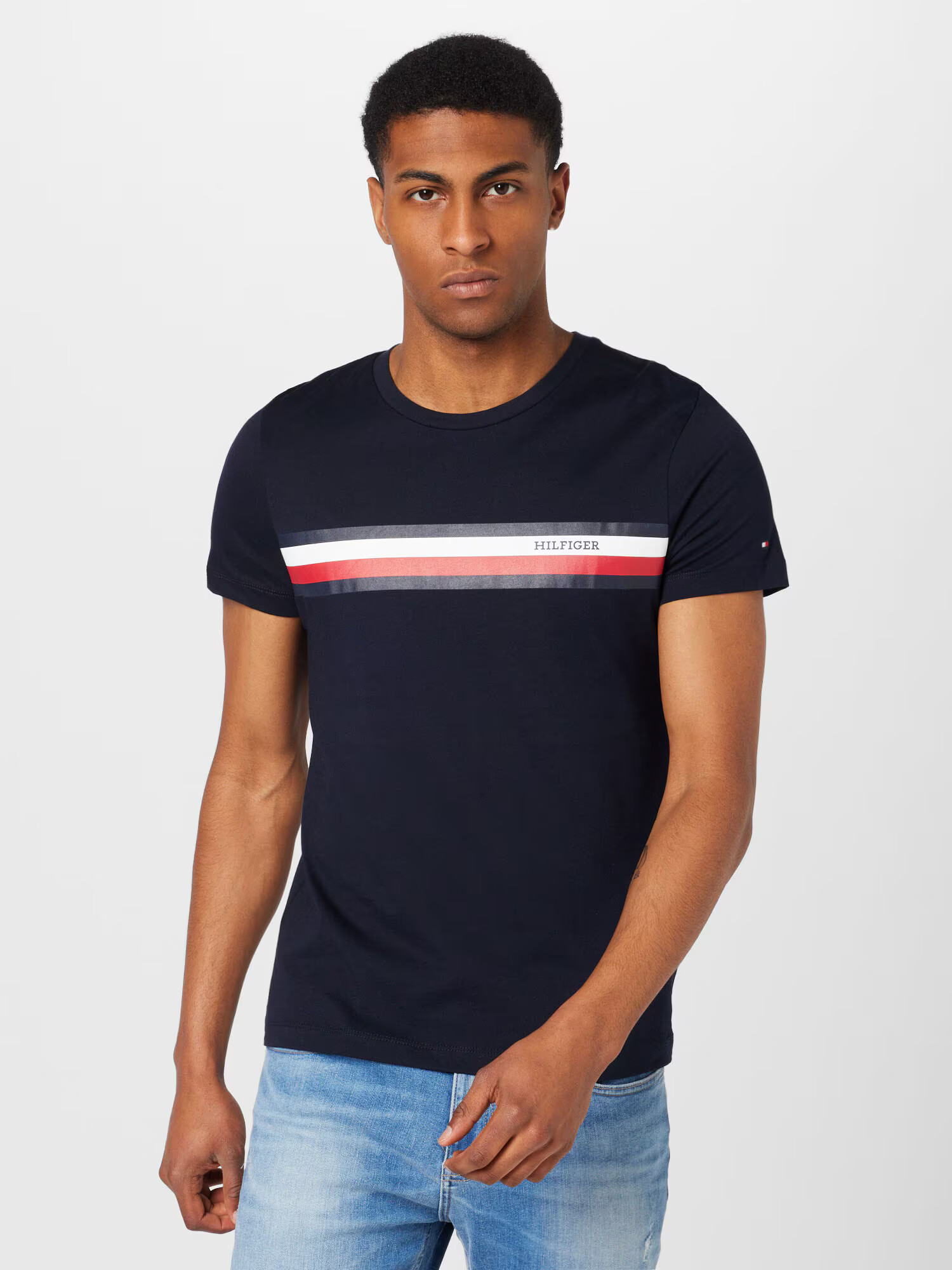 TOMMY HILFIGER Tricou bleumarin / roșu / negru / alb - Pled.ro