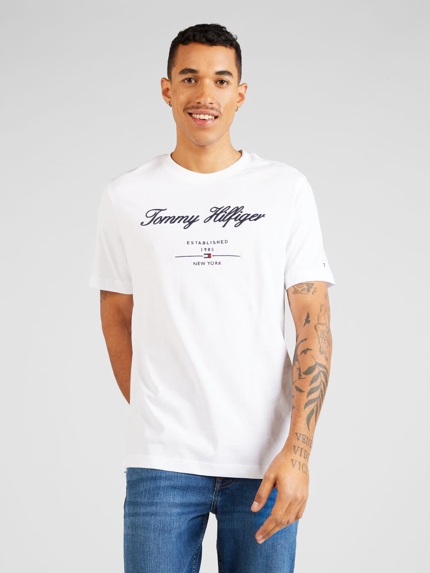 TOMMY HILFIGER Tricou bleumarin / roșu / negru / alb - Pled.ro