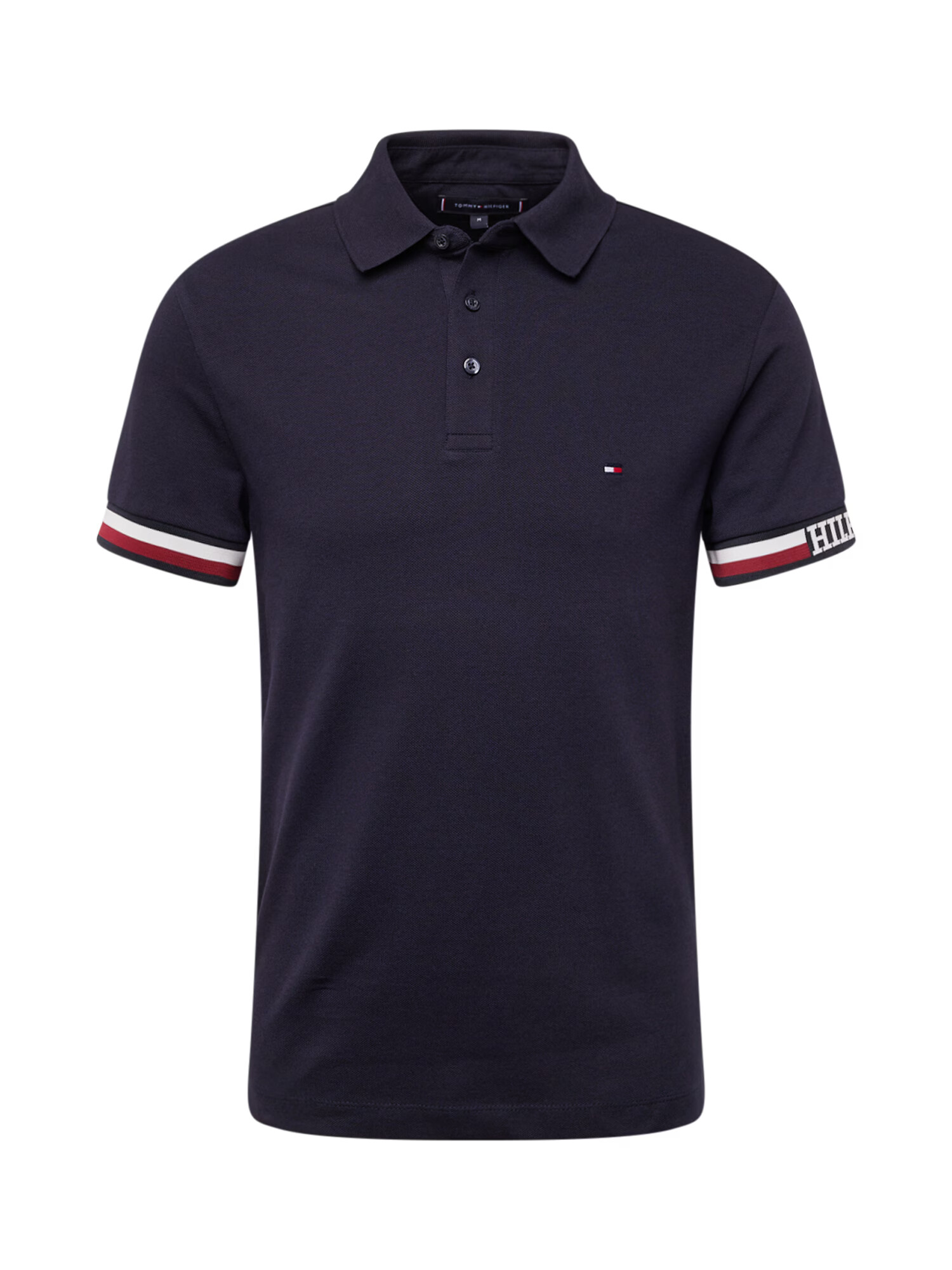 TOMMY HILFIGER Tricou bleumarin / roșu vin / alb - Pled.ro