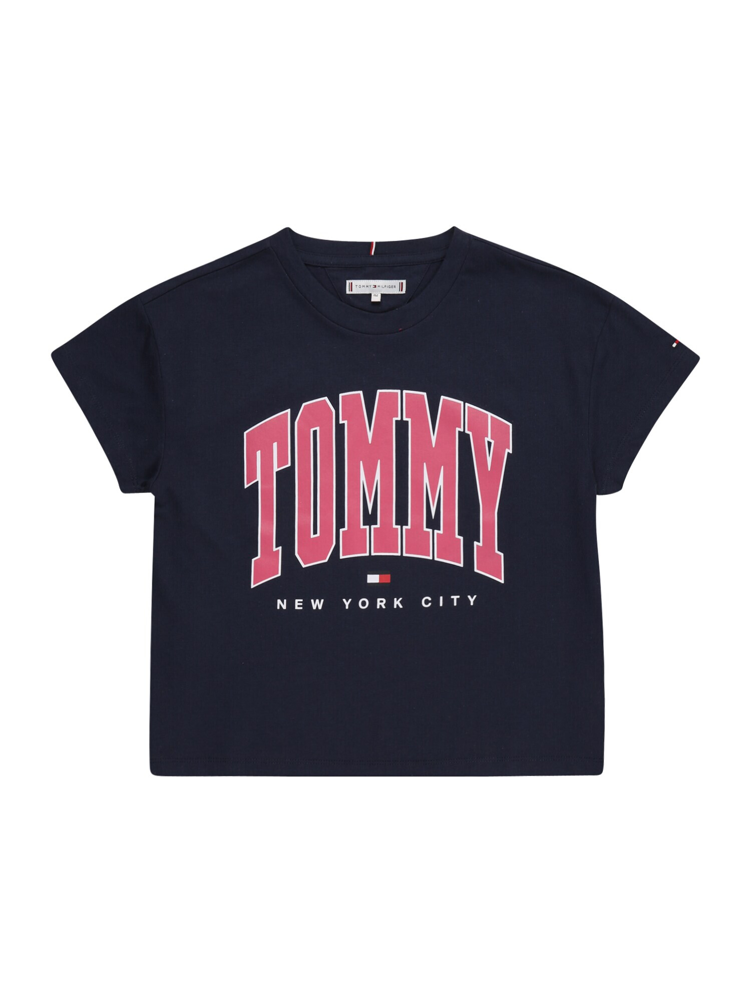 TOMMY HILFIGER Tricou bleumarin / roz deschis / alb - Pled.ro