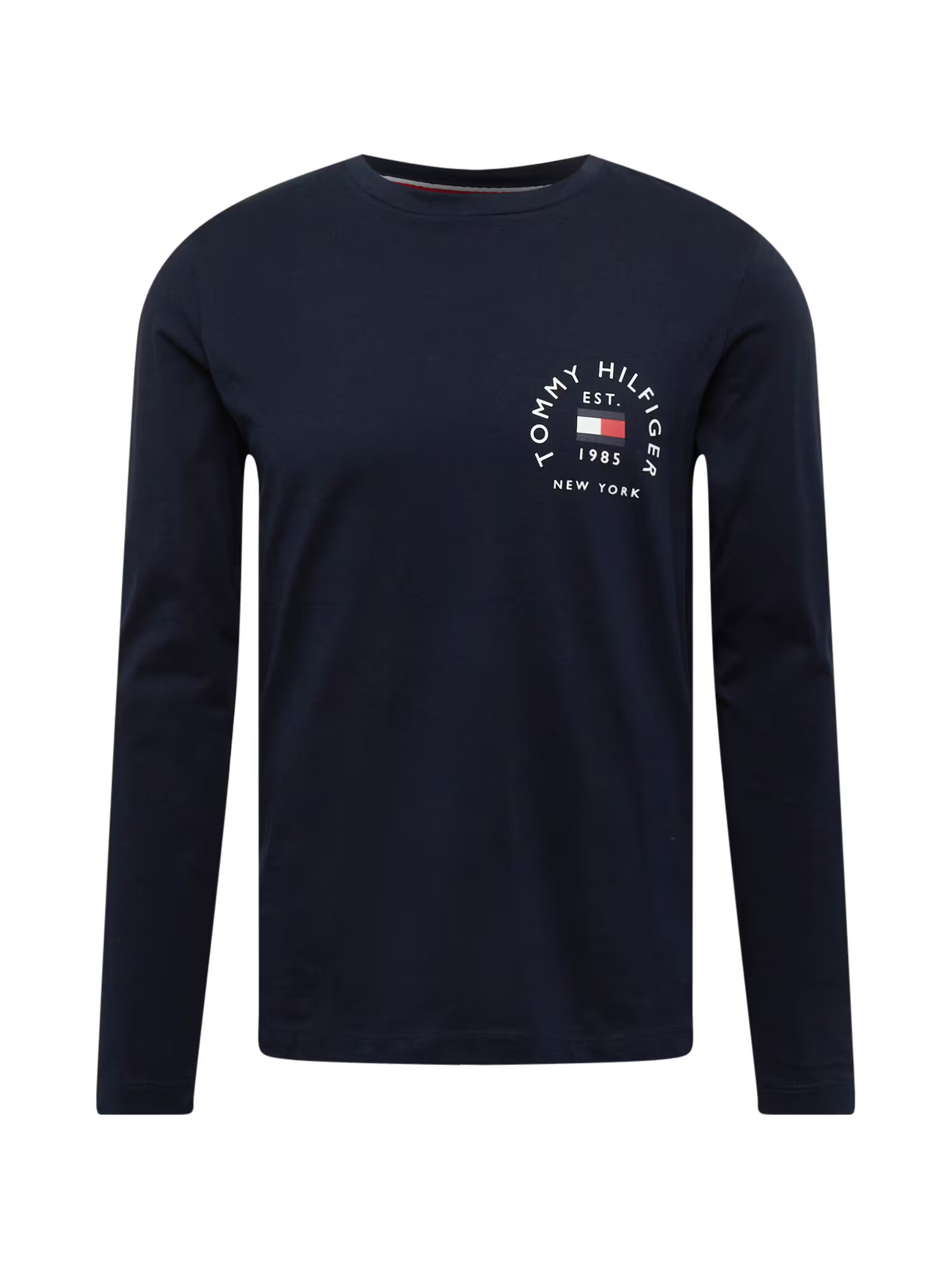 TOMMY HILFIGER Tricou bleumarin / sângeriu / alb - Pled.ro