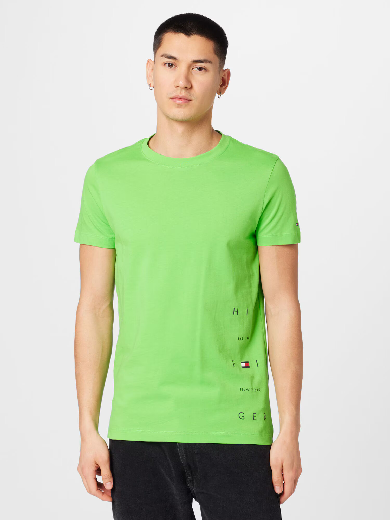 TOMMY HILFIGER Tricou bleumarin / verde deschis / roșu / alb - Pled.ro